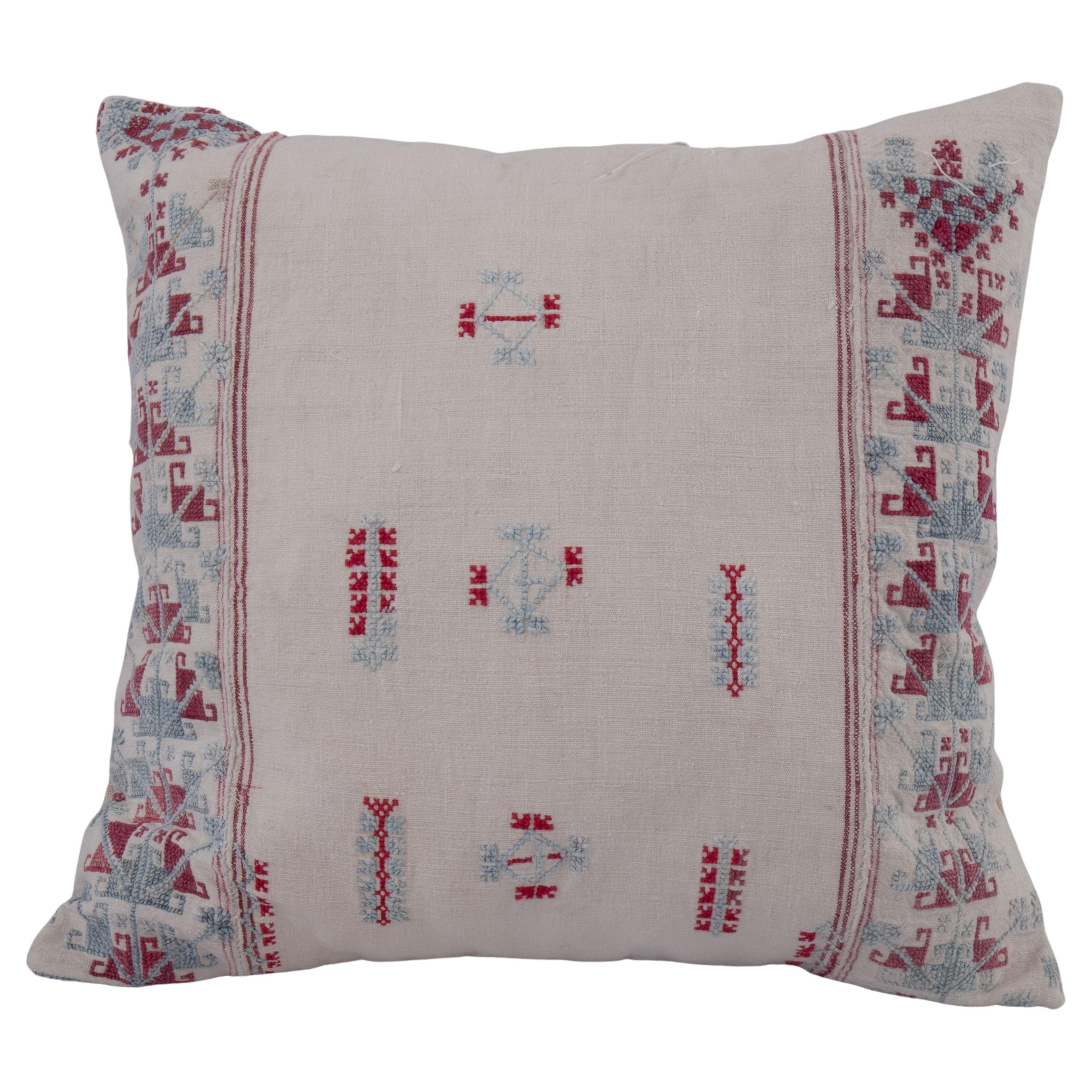 Pillow Cover Made from an Anatolian Embroidered Skirt, 2nd Quarter 20th C. For Sale