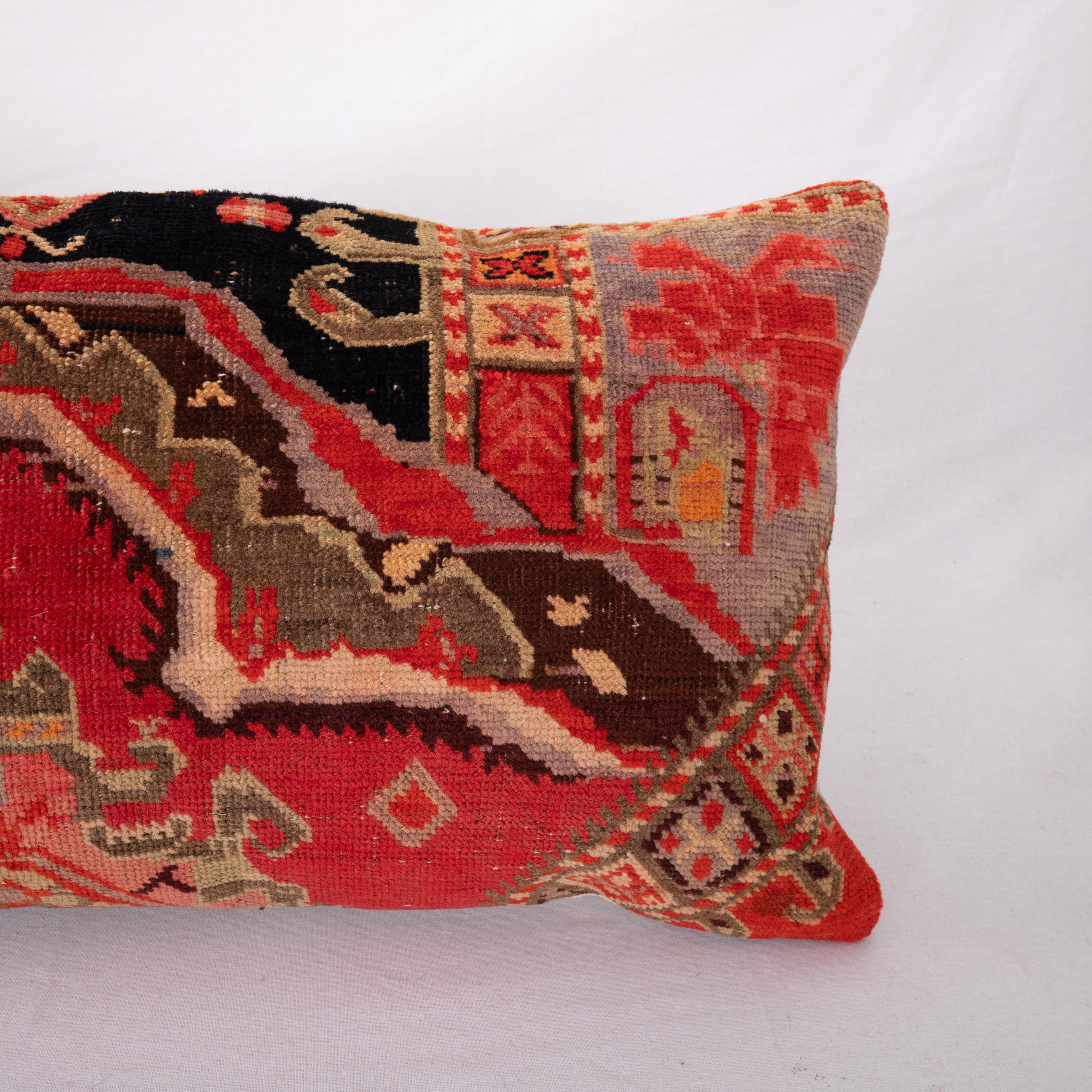 Pillow Cover Made from an Antique Caucasian Karabagkh Rug Fragment In Good Condition For Sale In Istanbul, TR