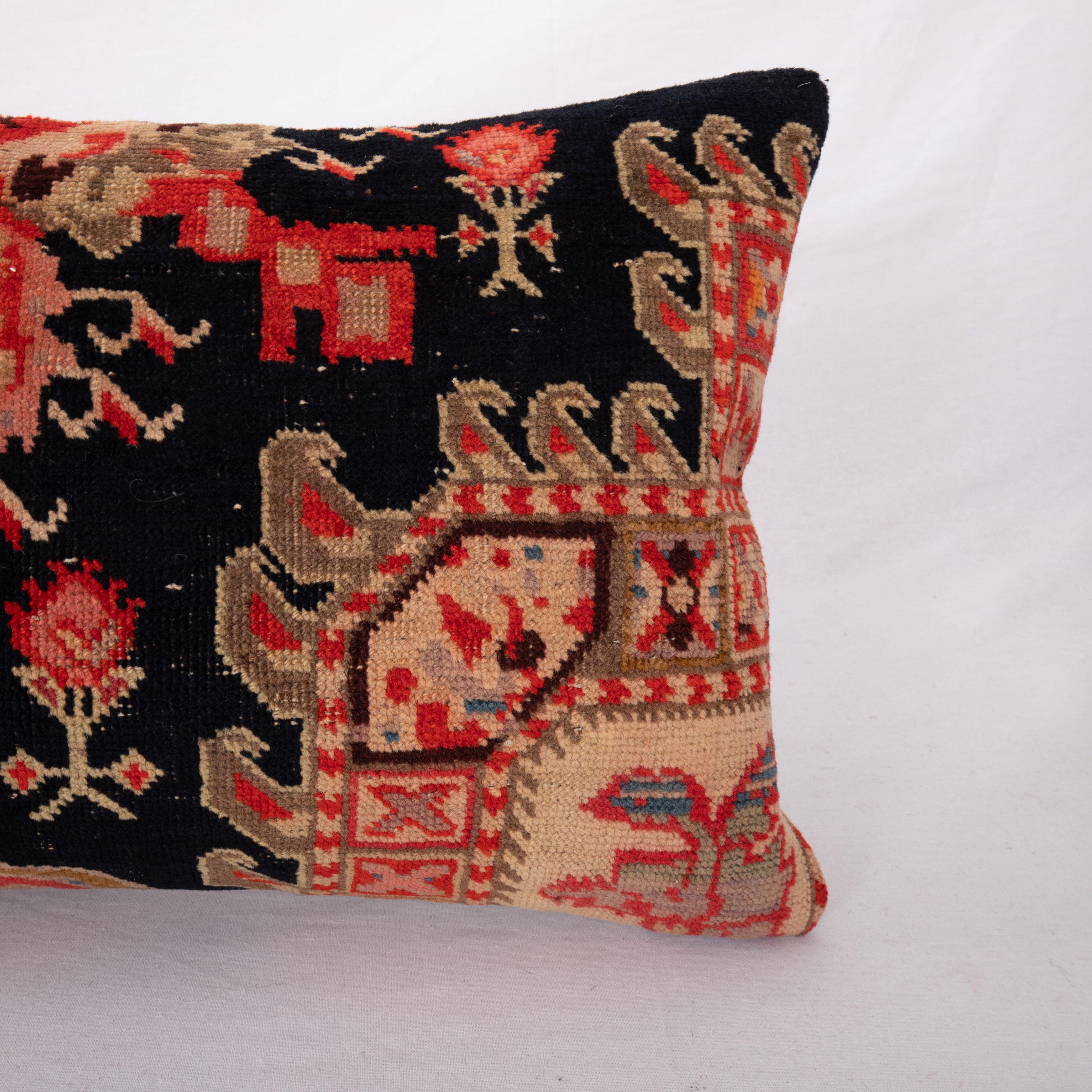 Pillow Cover Made from an Antique Caucasian Karabagkh Rug Fragment In Good Condition In Istanbul, TR