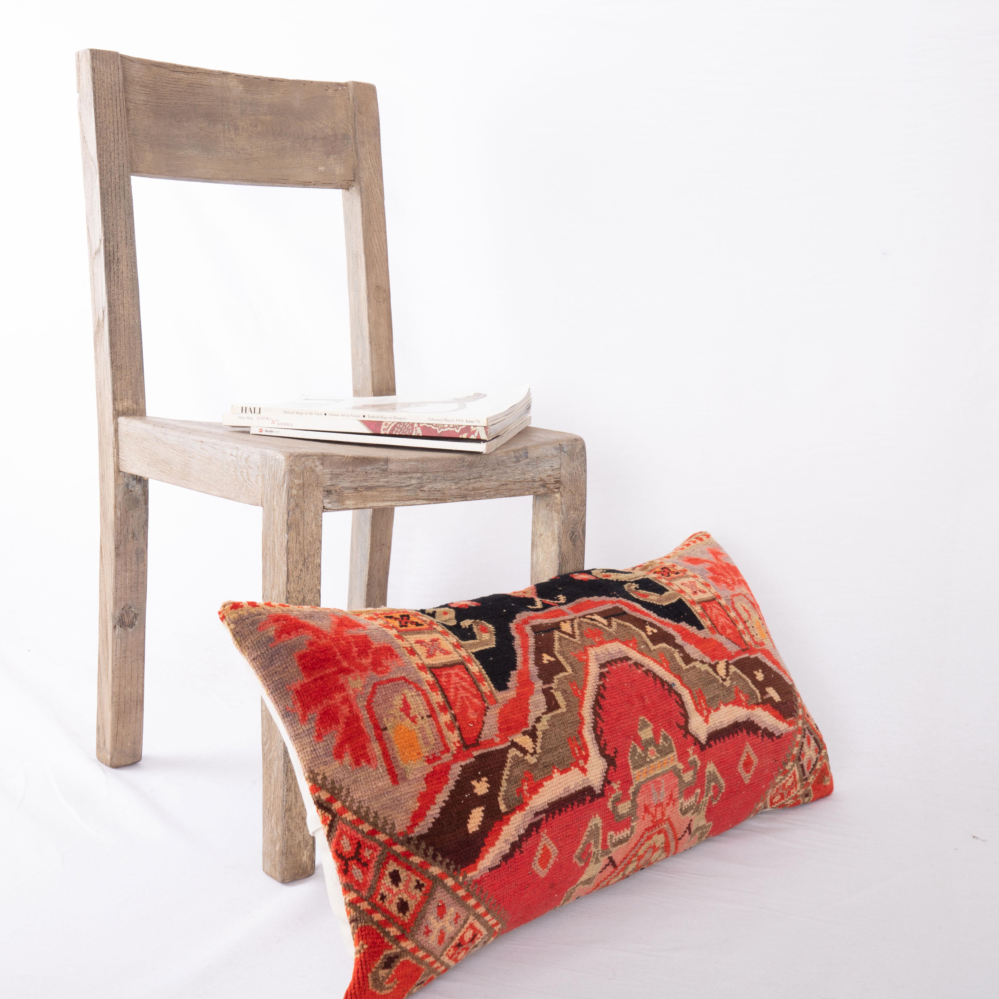 20th Century Pillow Cover Made from an Antique Caucasian Karabagkh Rug Fragment For Sale