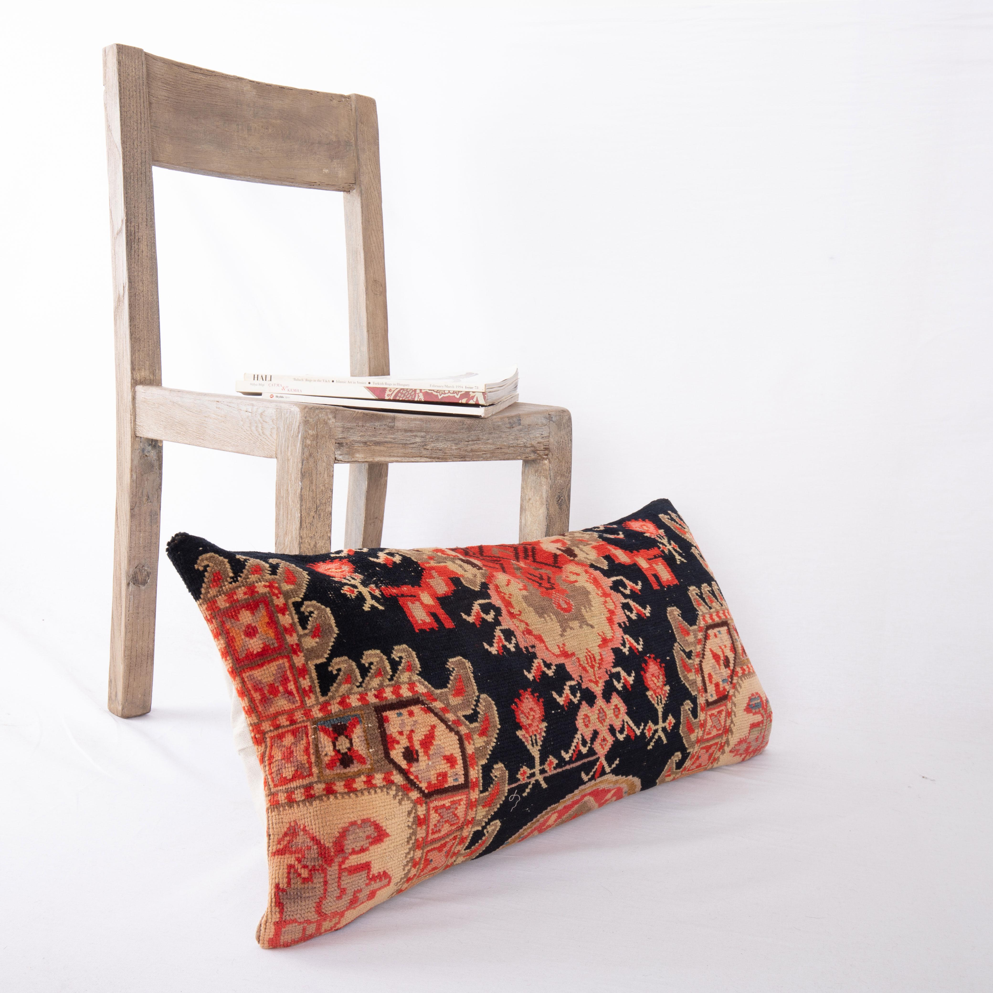 20th Century Pillow Cover Made from an Antique Caucasian Karabagkh Rug Fragment