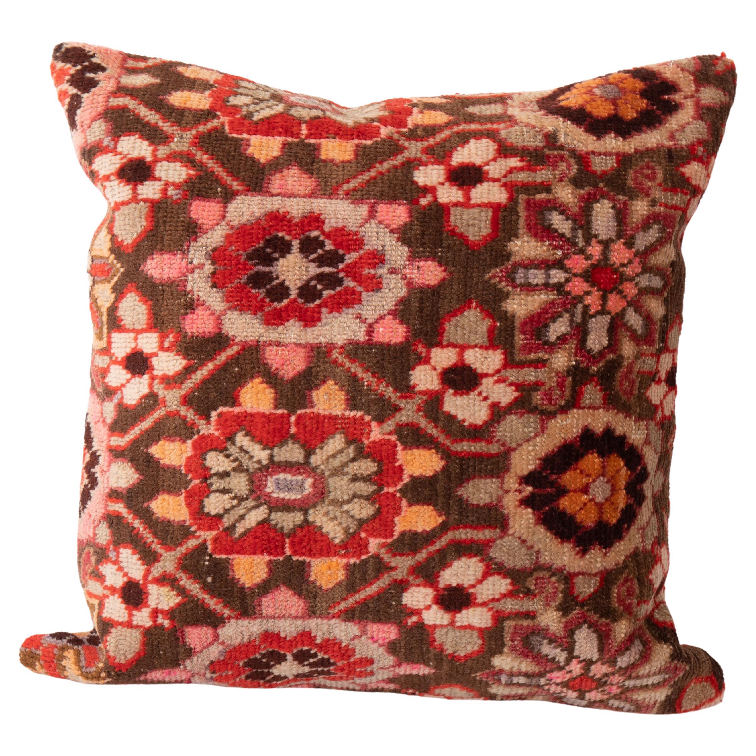 Pillow Cover Made from an Antique Caucasian Karabagkh Rug Fragment For Sale
