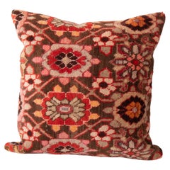 Pillow Cover Made from an Antique Caucasian Karabagkh Rug Fragment