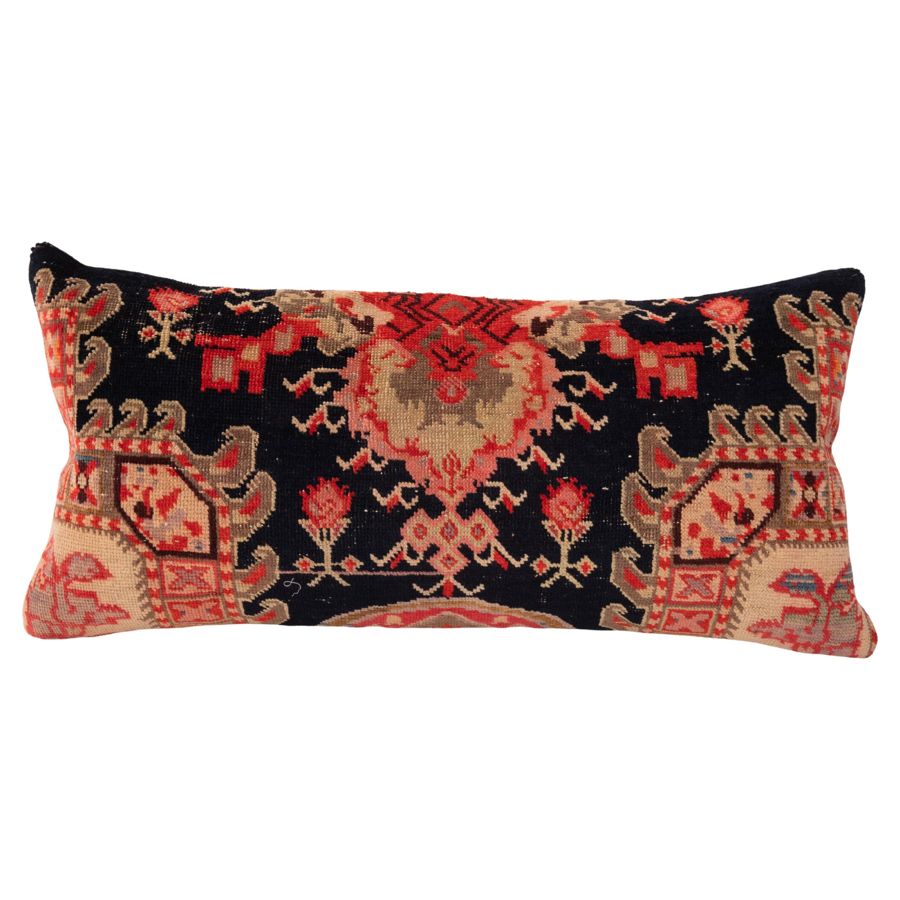 Pillow Cover Made from an Antique Caucasian Karabagkh Rug Fragment
