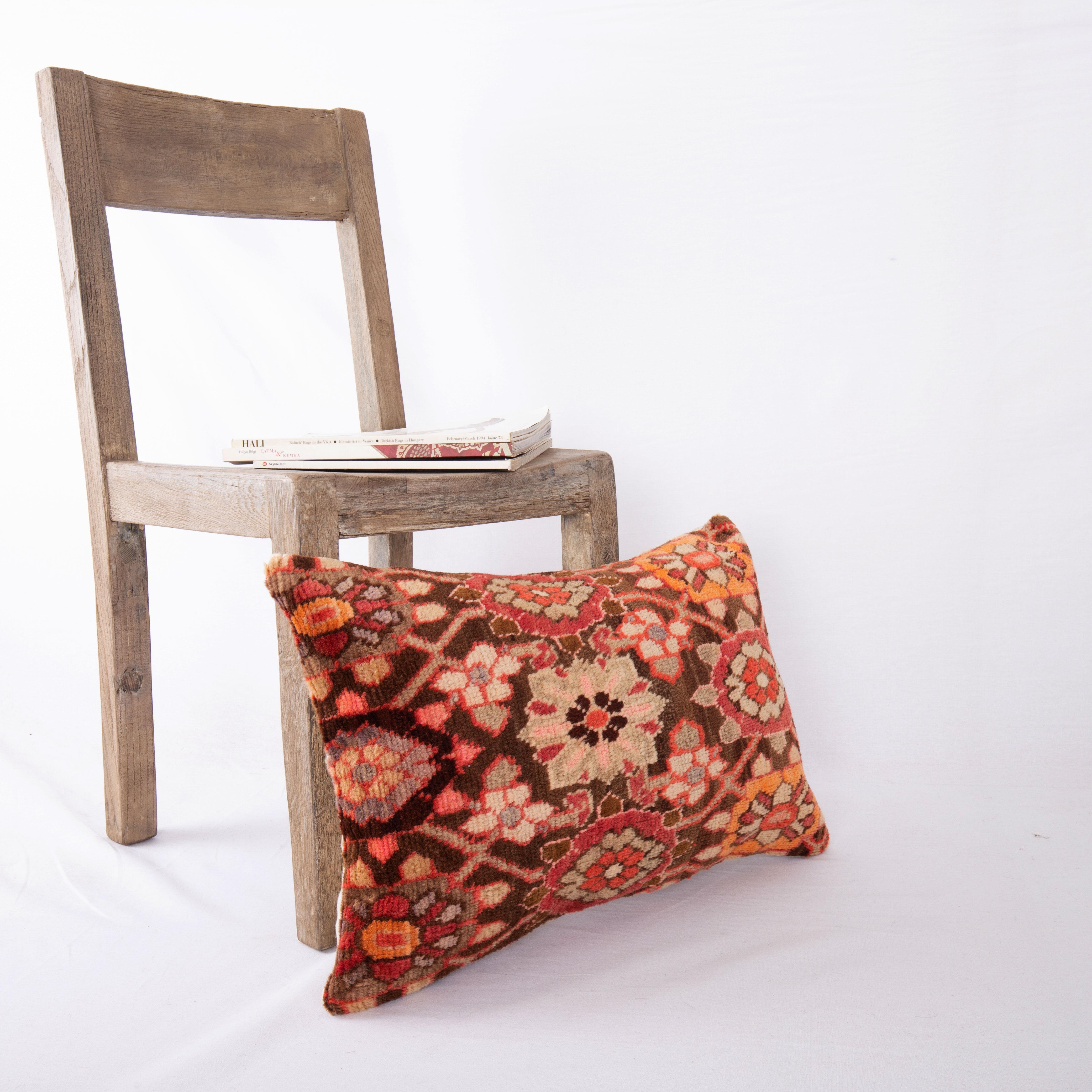 20th Century Pillow Cover Made from an Antique Caucasian Shirvan Rug Fragment For Sale