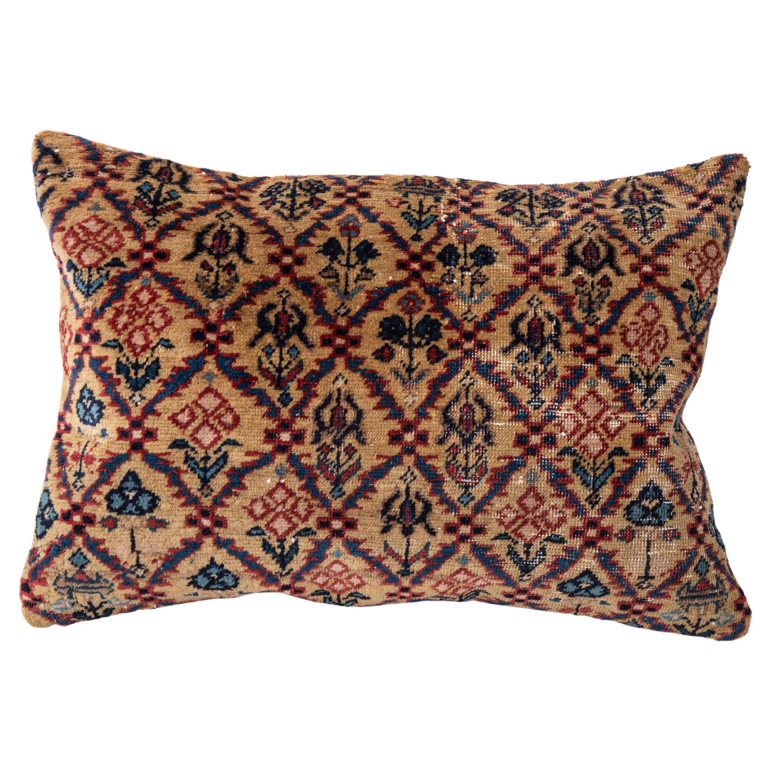 Pillow Cover Made from an Antique Caucasian Shirvan Rug Fragment For