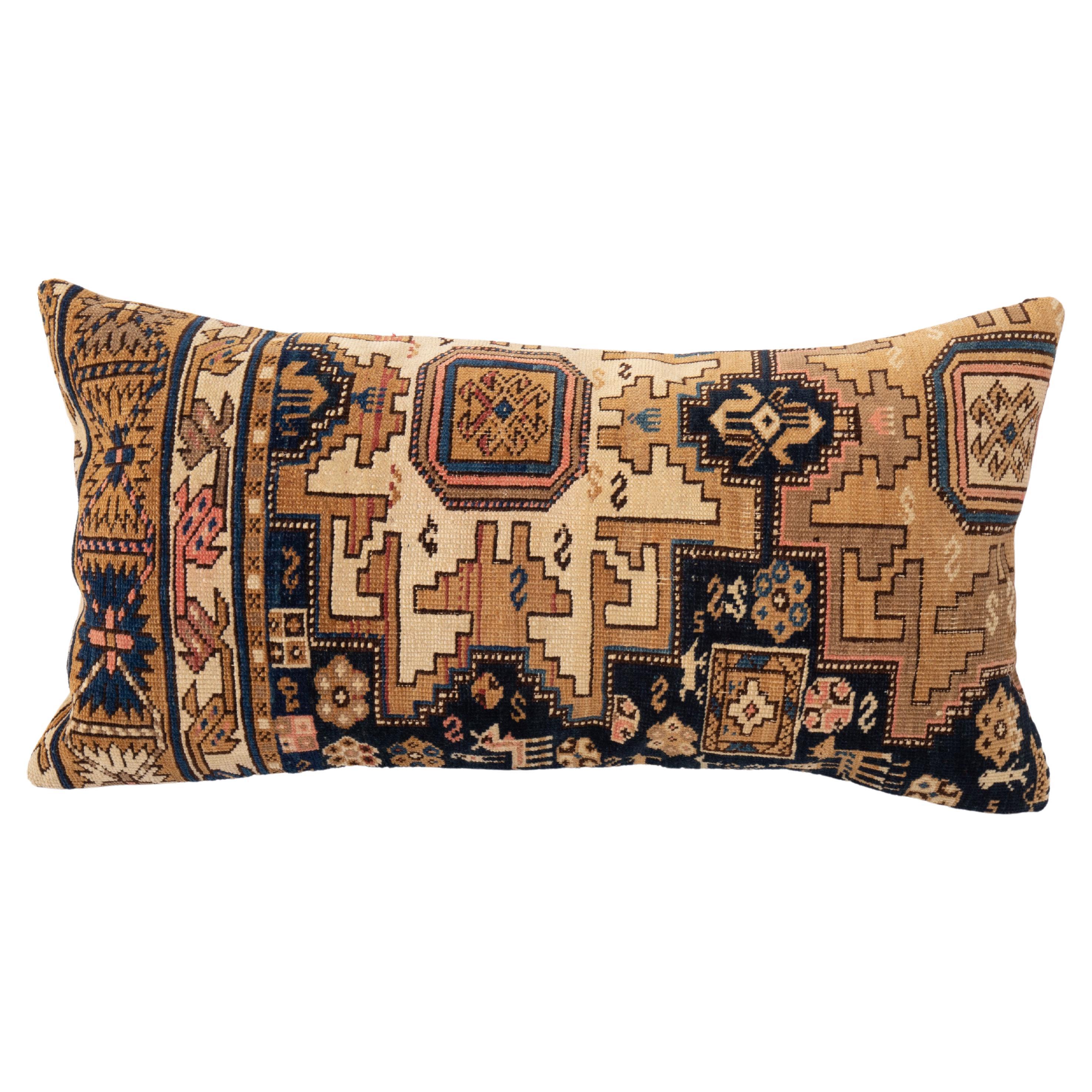 Kissenbezug aus einem antiken kaukasischen Schirwan-Teppichfragment