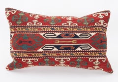 Pillow Cover Made from an Antique Caucasian Sumak Mafrash ( storage Bag ) Panel