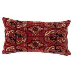 Pillow Cover Made from an Antique Central Asian Turkmen Tekke Rug Fragment