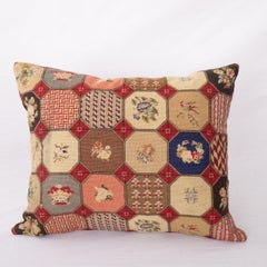 Pillow Cover Made from an Antique Petit Point European Embroidery Early 20th C.