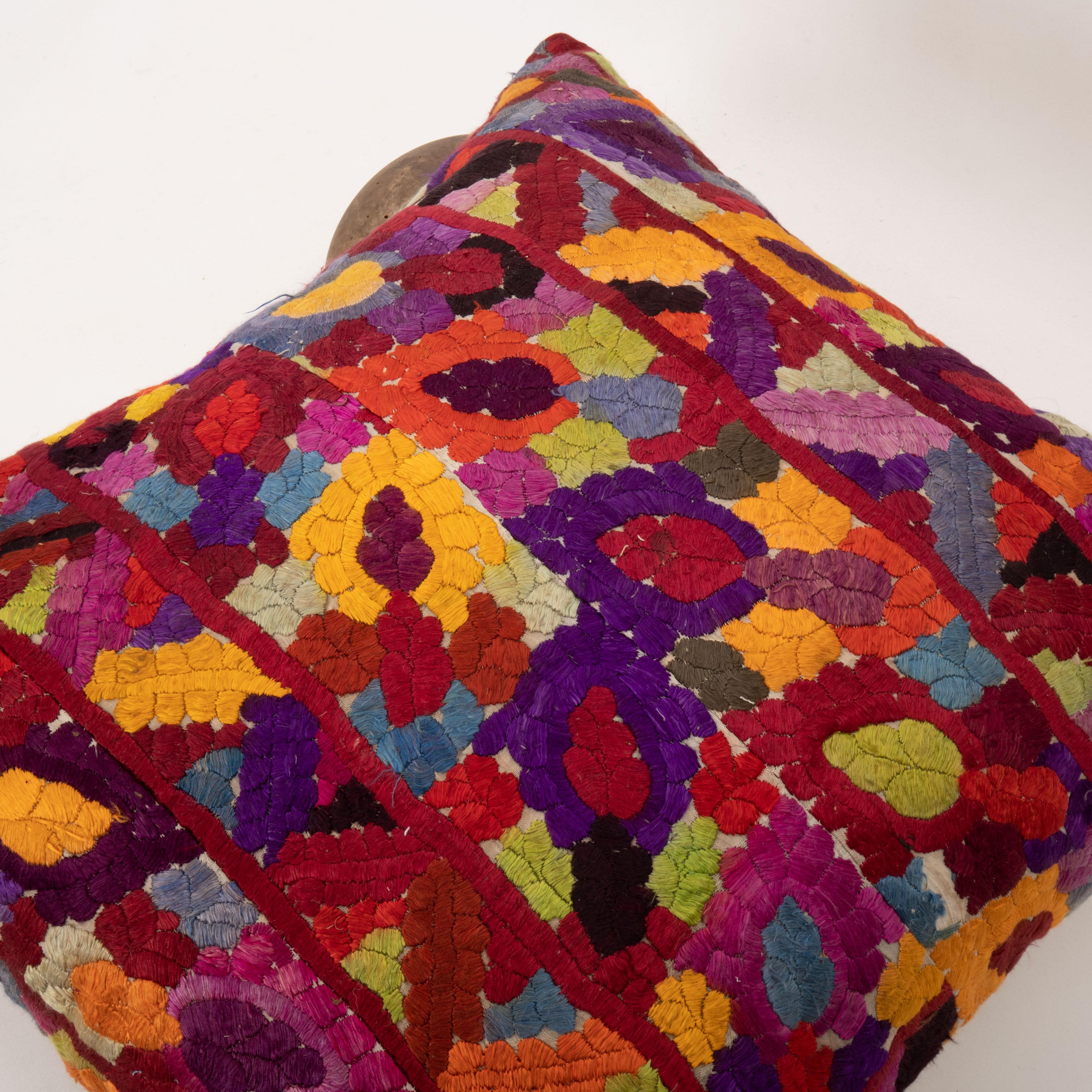 20th Century Pillow Cover Made from an E 20th C. Rabat Embroidery, Morocco For Sale