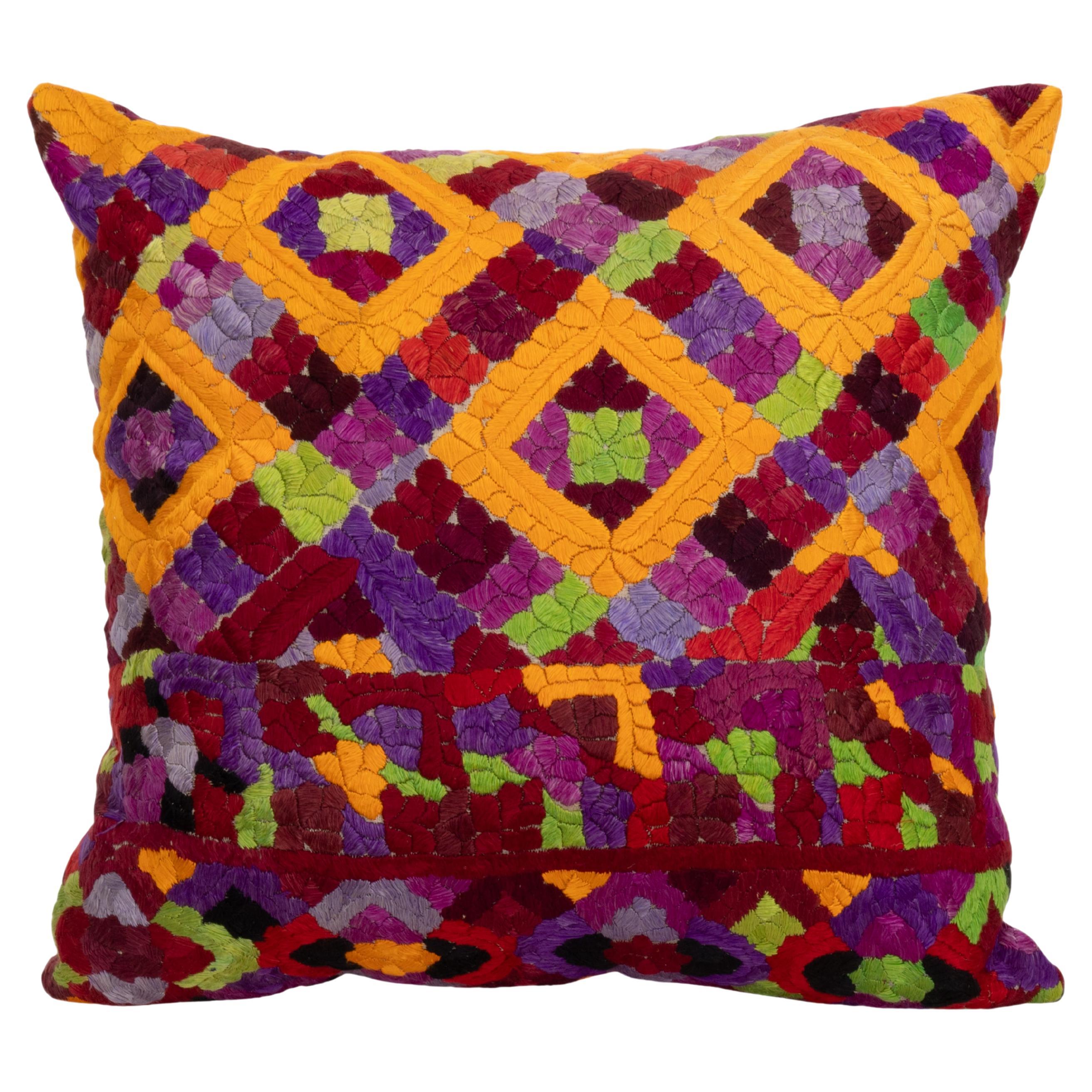 Pillow Cover Made from an E 20th C. Rabat Embroidery, Morocco