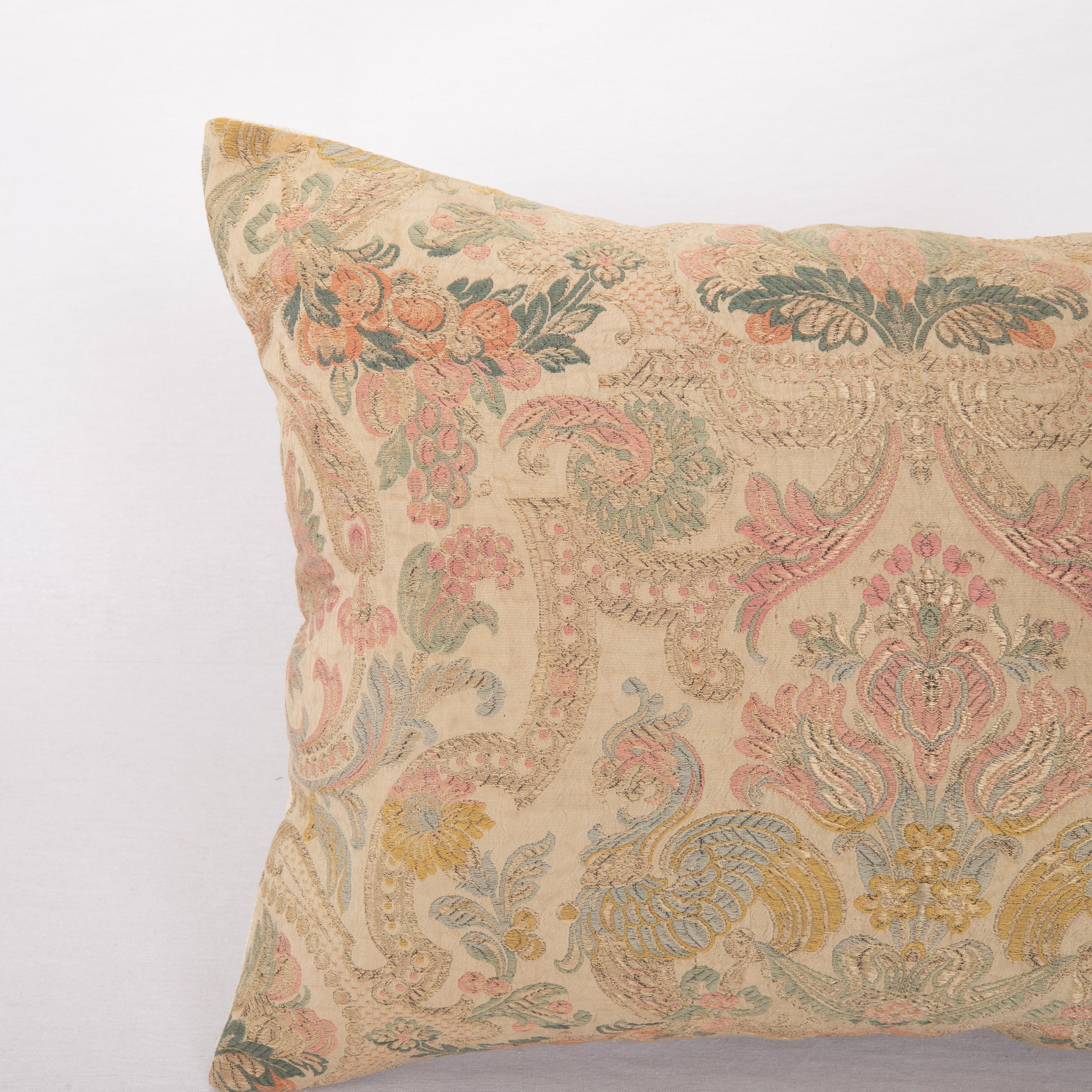 Italian Pillow Cover Made from an Early 20th C. European Textile For Sale