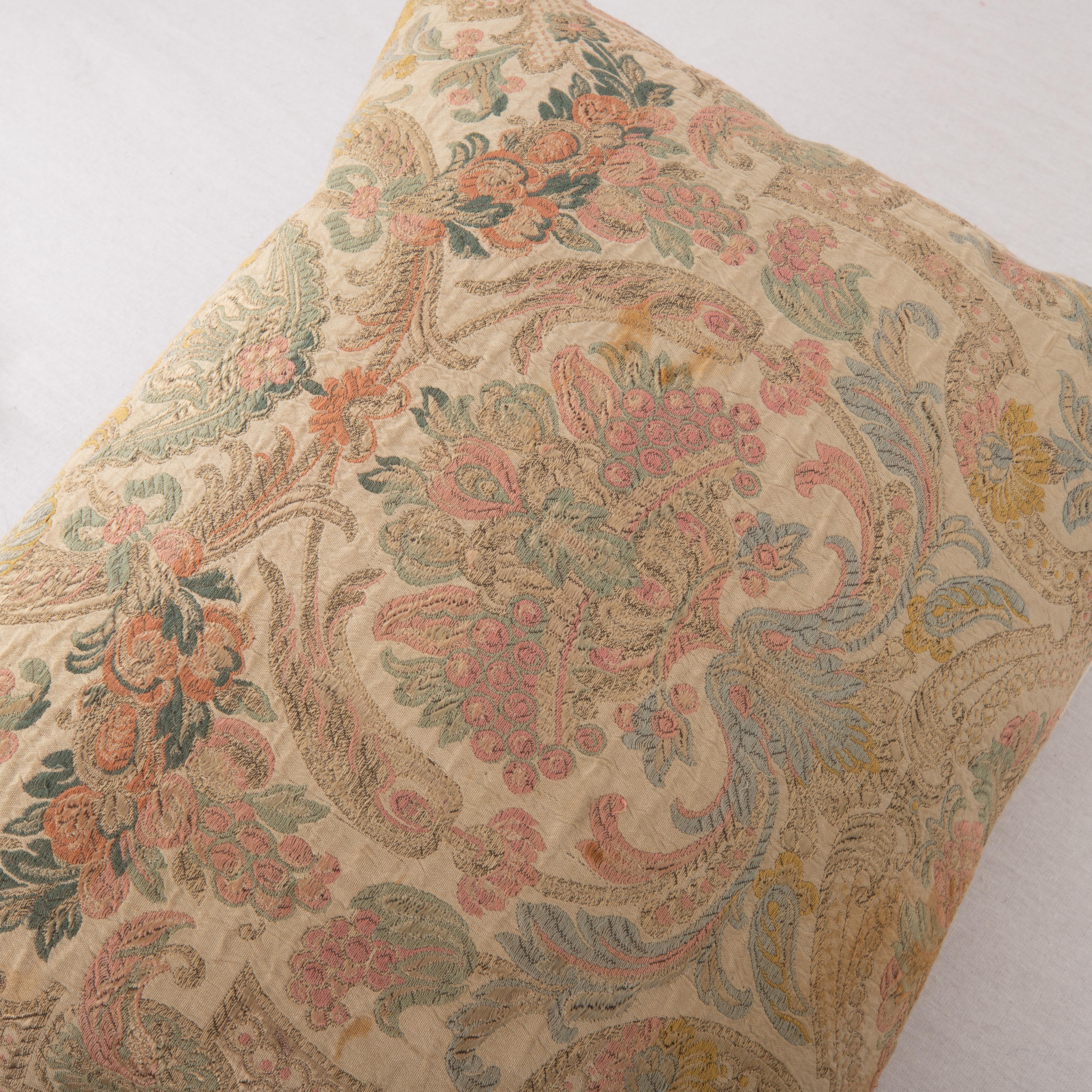 Woven Pillow Cover Made from an Early 20th C. European Textile For Sale