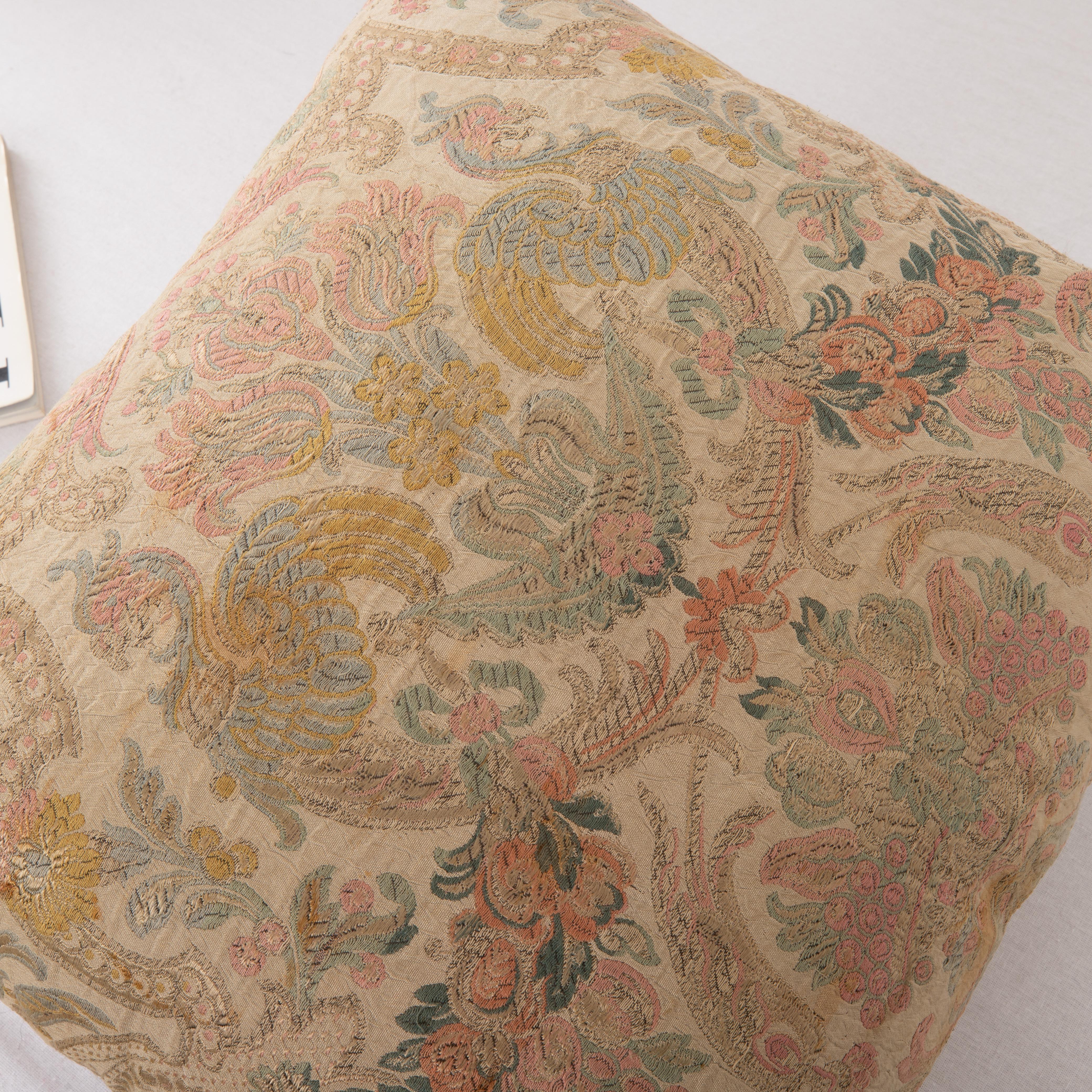 Woven Pillow Cover Made from an Early 20th C. European Textile For Sale
