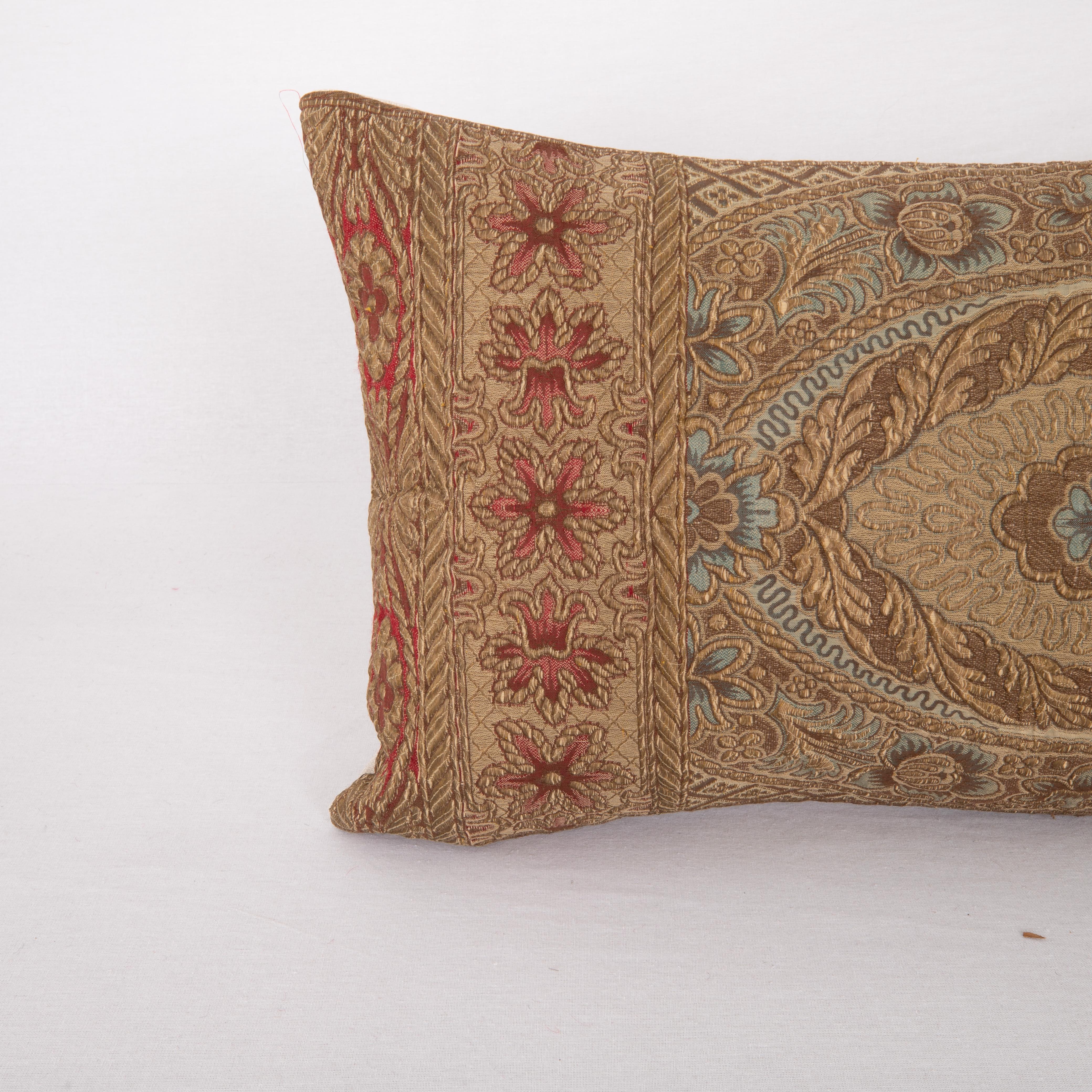 Embroidered Pillow Cover Made from an early 20th C. Italian Embroidery For Sale