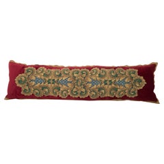 Antique Pillow Cover Made from an early 20th C. Italian Embroidery