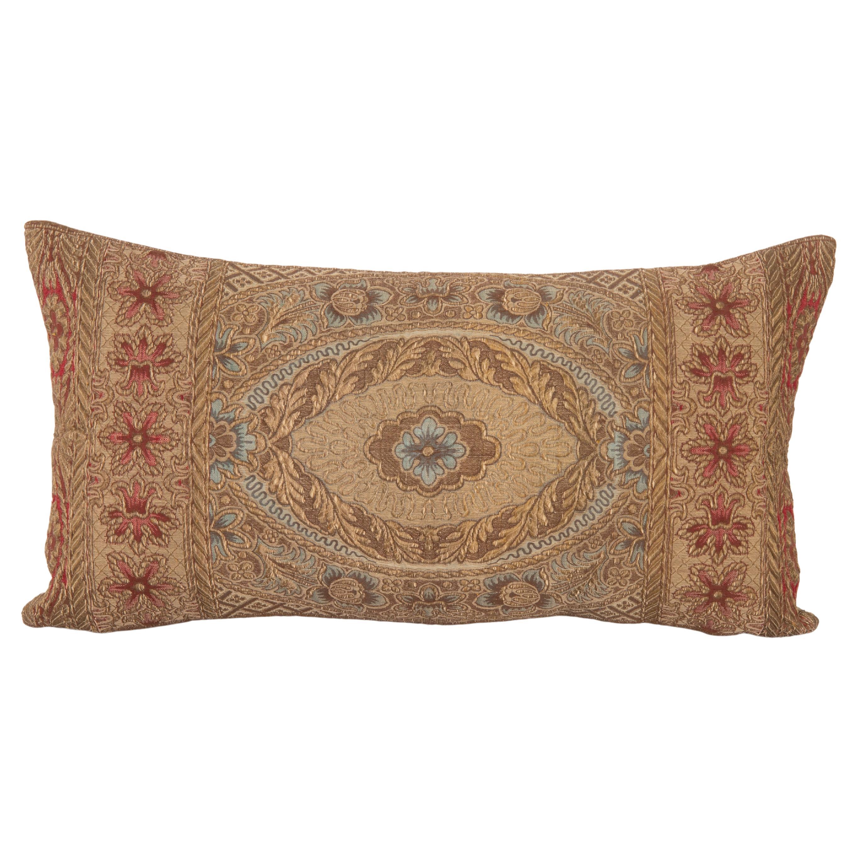 Pillow Cover Made from an early 20th C. Italian Embroidery For Sale