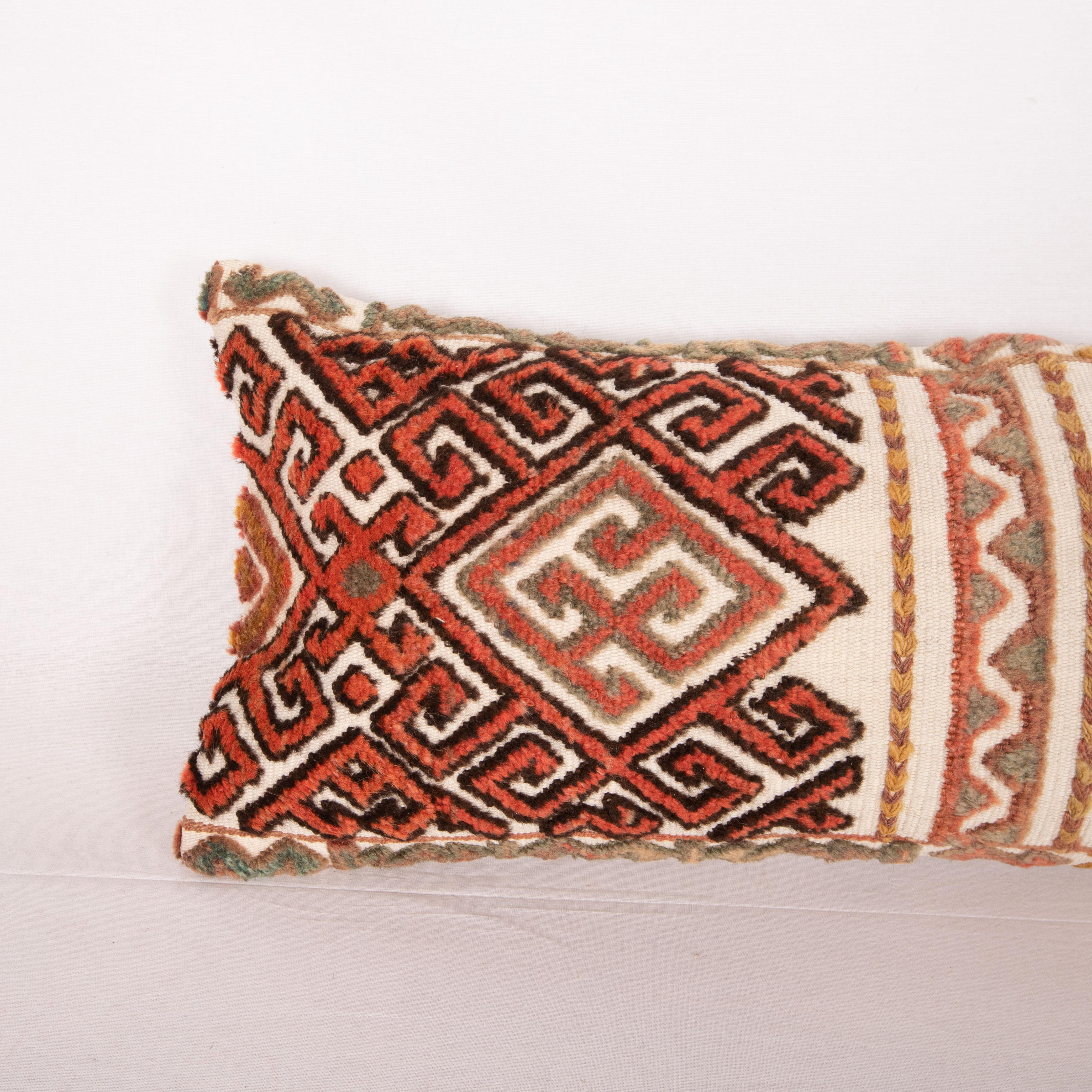 Tribal Pillow Cover Made from an Early 20th C. Karakalpak Tent Band, Uzbekistan For Sale