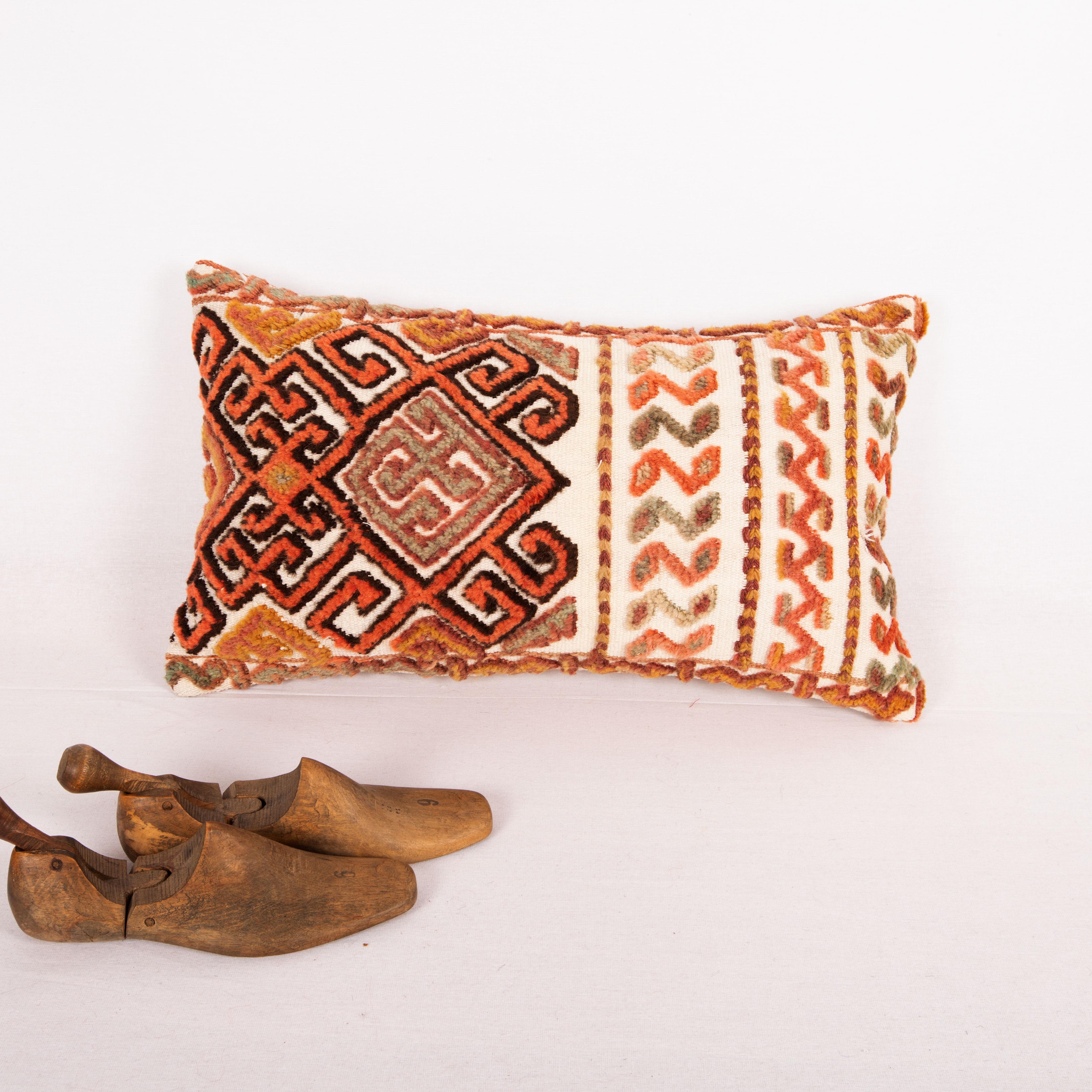 Hand-Woven Pillow Cover Made from an Early 20th C. Karakalpak Tent Band, Uzbekistan For Sale
