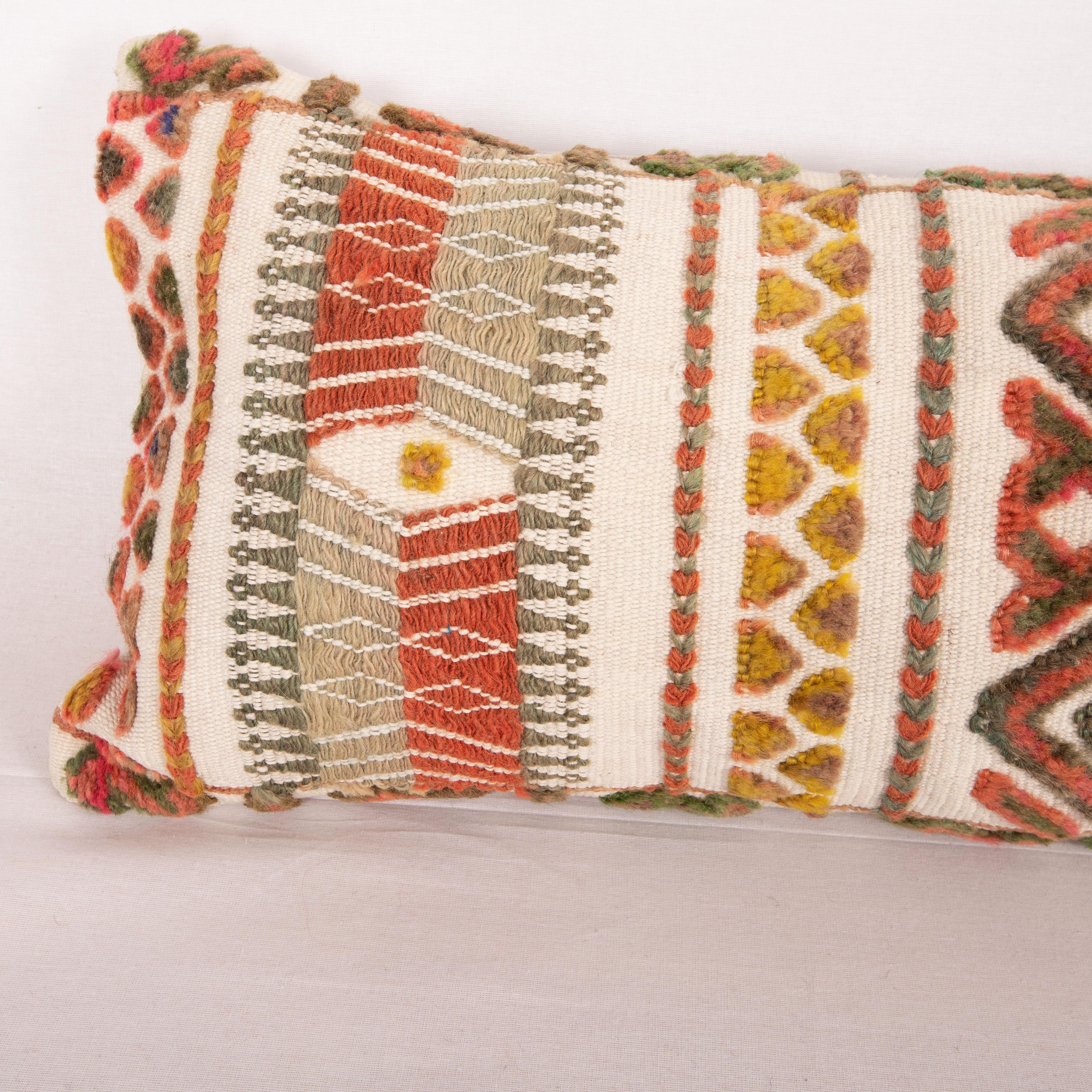 Hand-Woven Pillow Cover Made from an Early 20th C. Karakalpak Tent Band, Uzbekistan