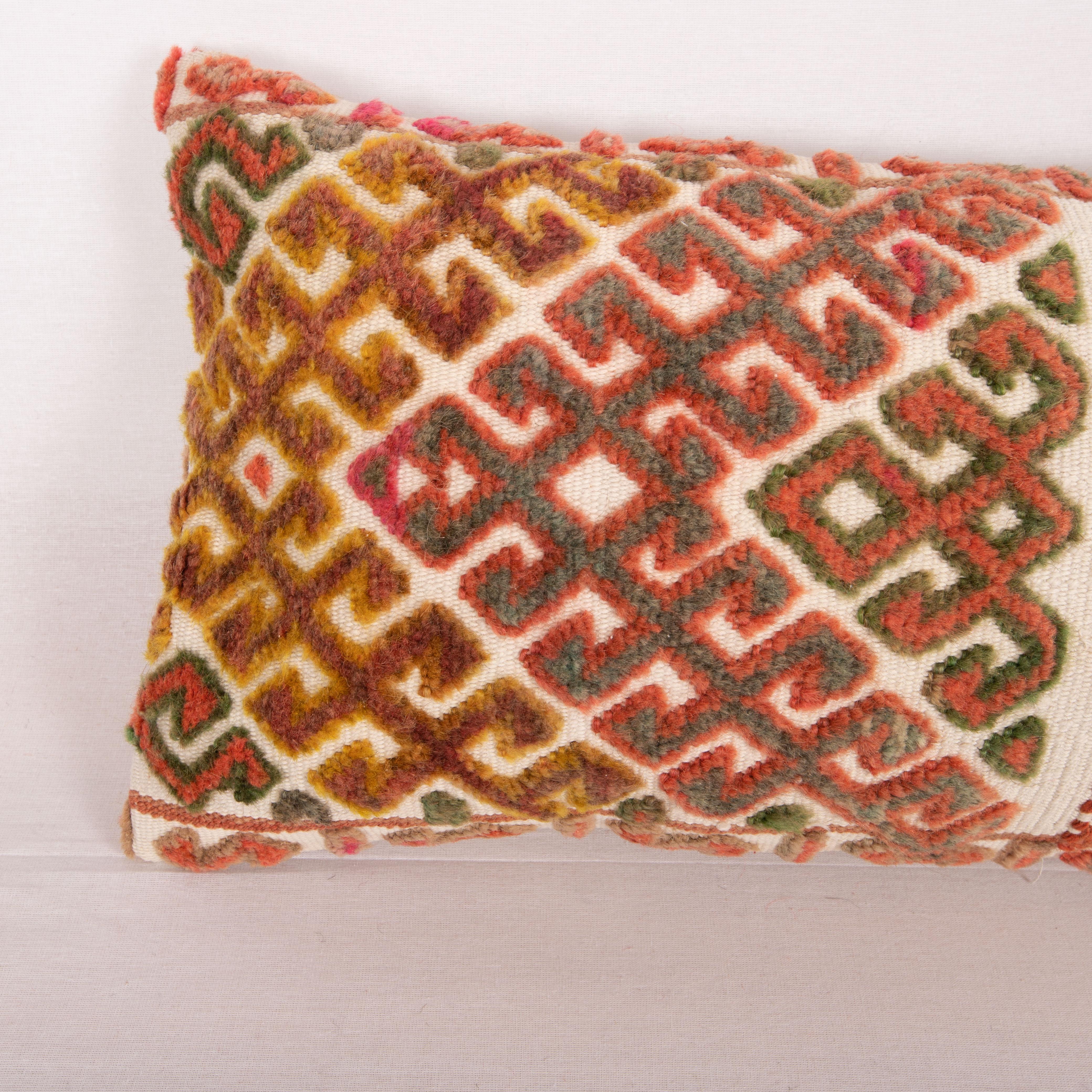Hand-Woven Pillow Cover Made from an Early 20th C. Karakalpak Tent Band, Uzbekistan For Sale
