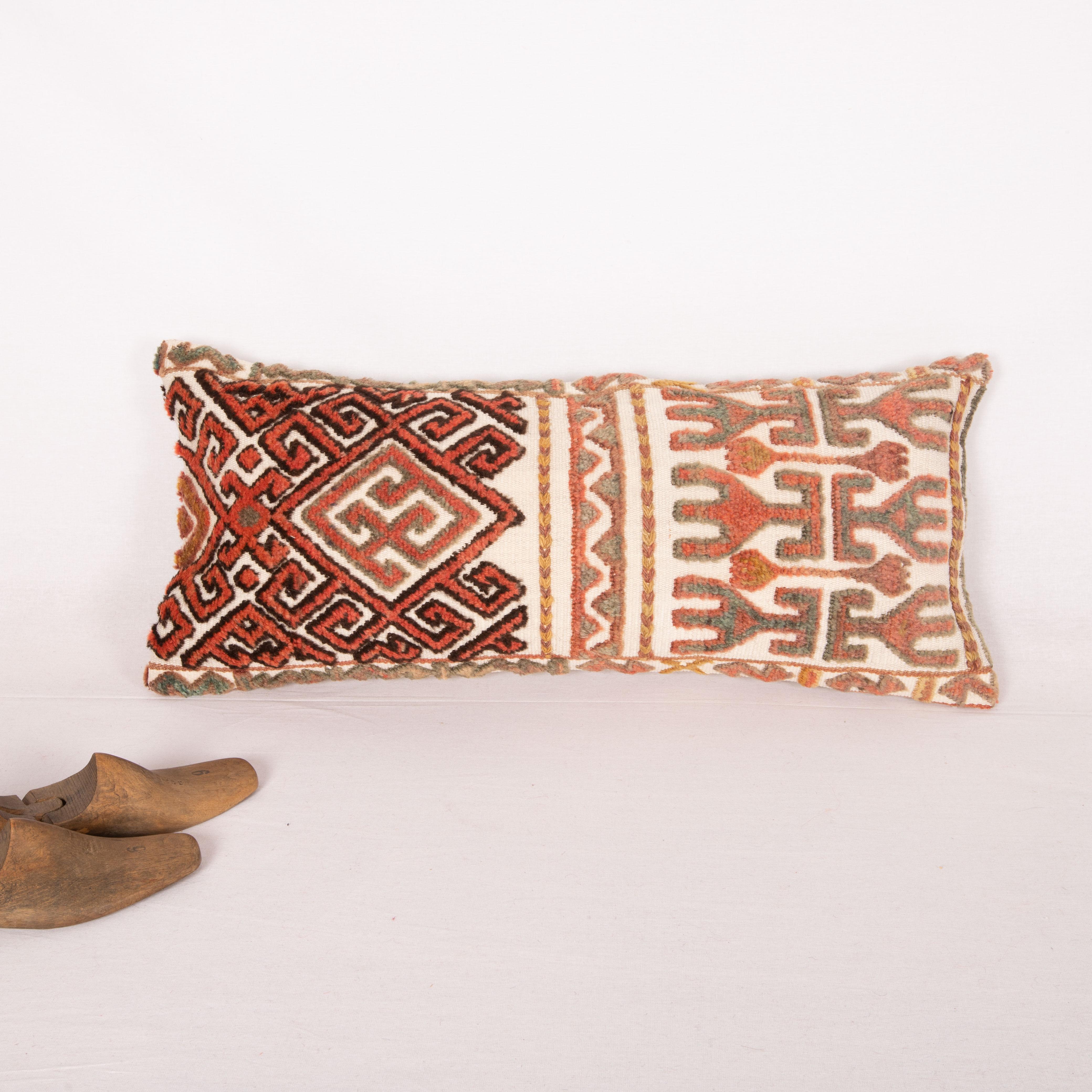 20th Century Pillow Cover Made from an Early 20th C. Karakalpak Tent Band, Uzbekistan For Sale