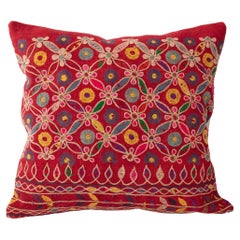 Pillow Cover Made from an Ebroidery from Gujarat, India, Mid-20th Century