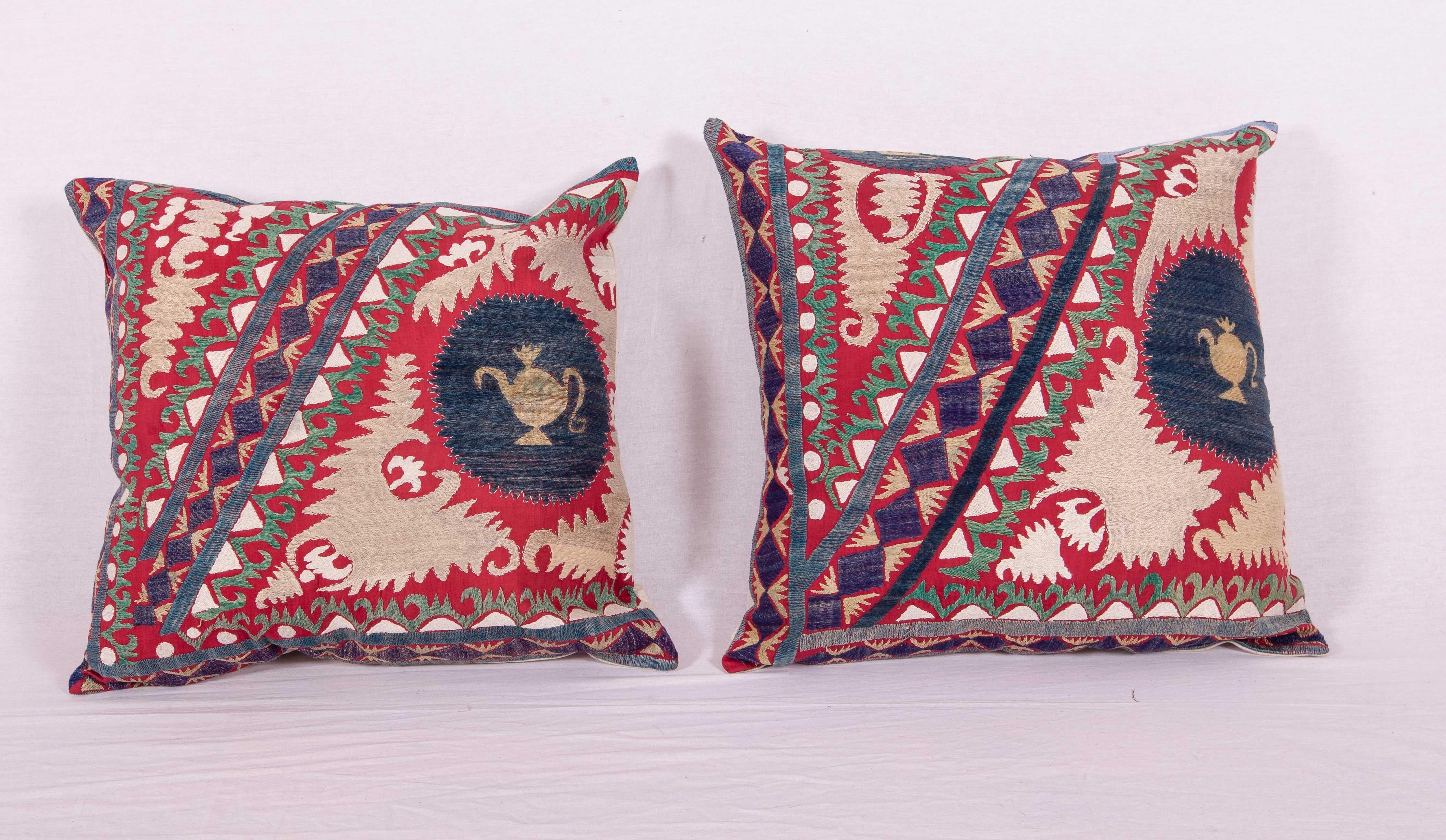 Pillow / Cushion Cases Fashioned from a Midcentury Suzani (Usbekisch)