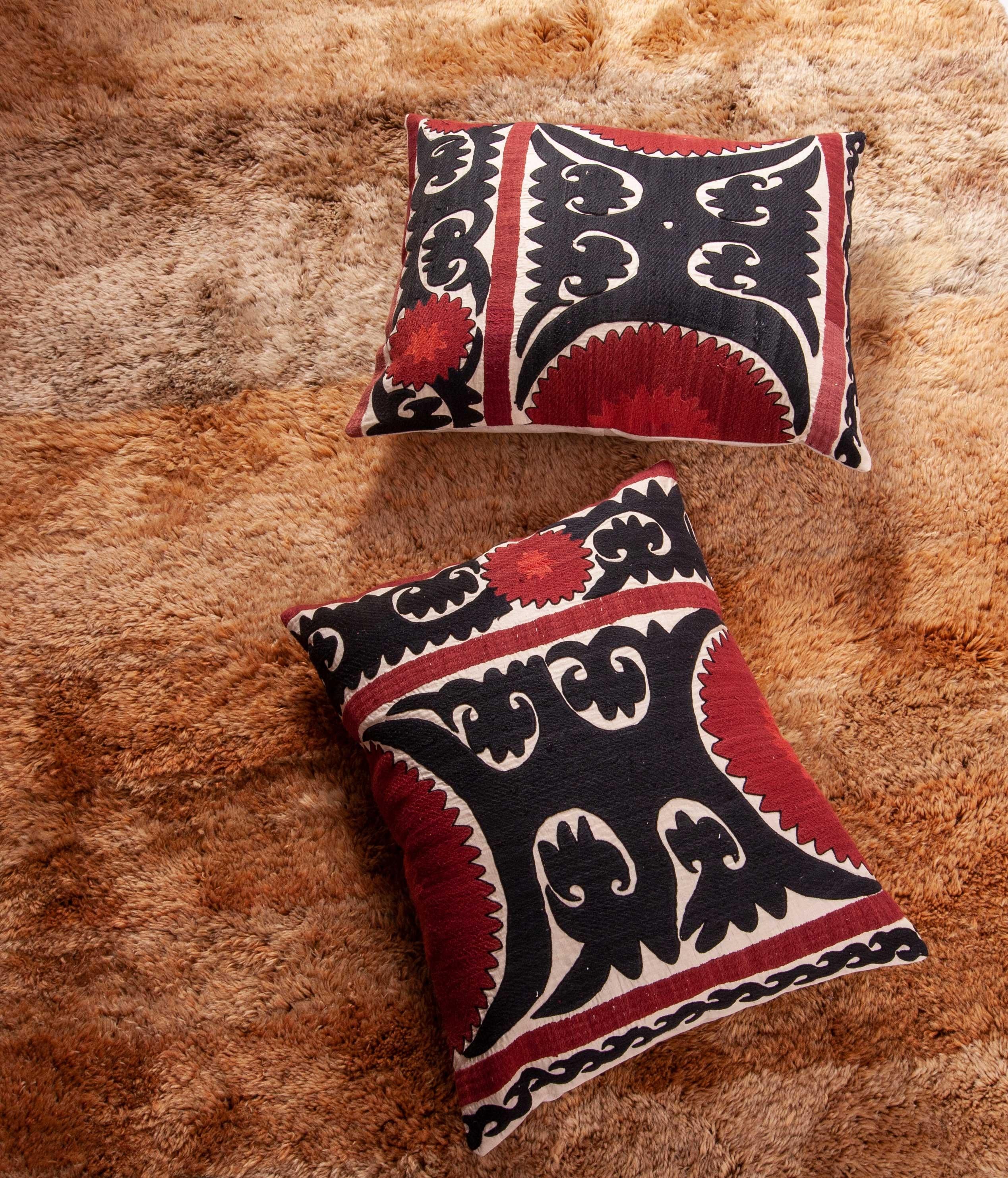 Pillow/Cushion Cases Fashioned from a Midcentury Suzani 1