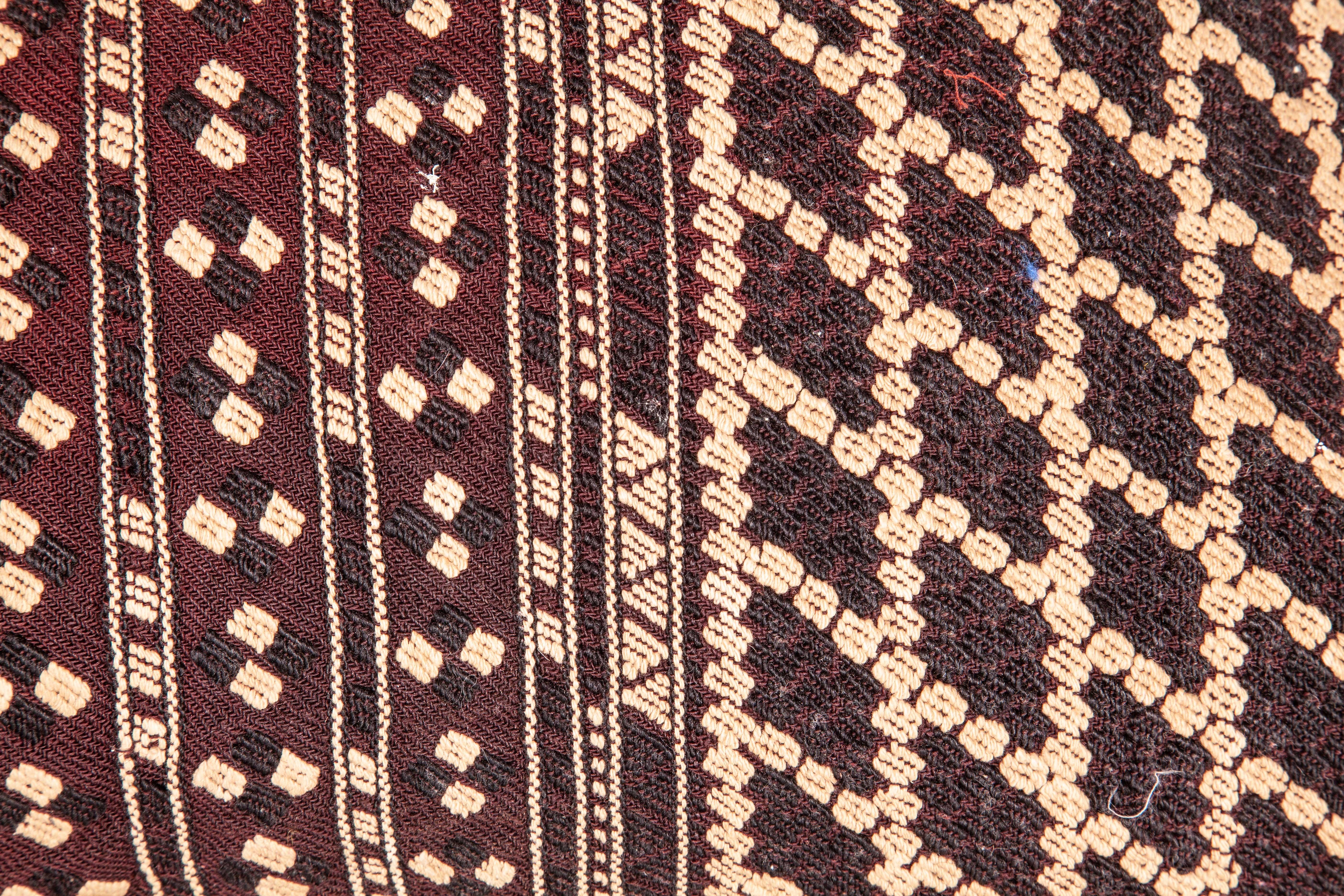 Kilim Pillow Fashioned from an Early 20th Century Western Anatolaian Pomak Apron