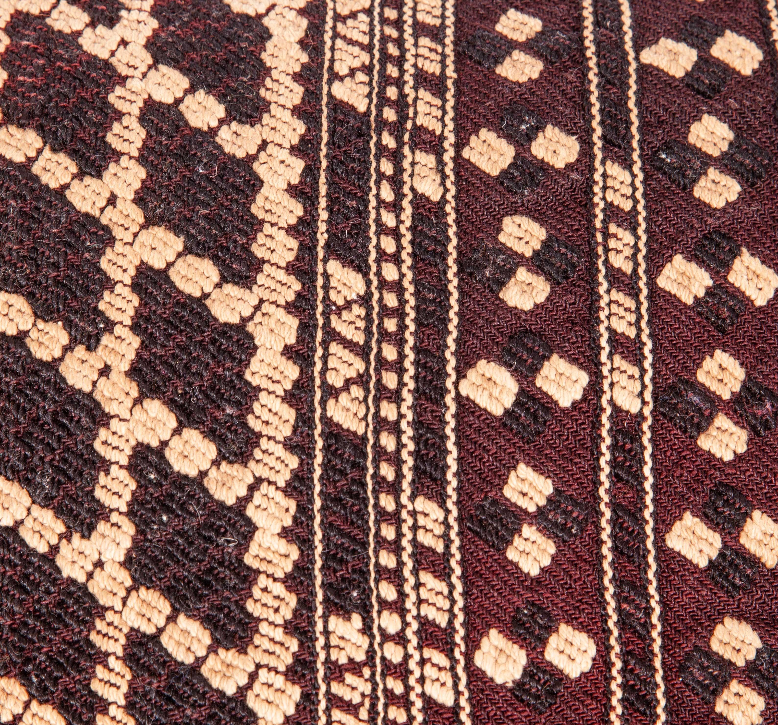Turkish Pillow Fashioned from an Early 20th Century Western Anatolaian Pomak Apron