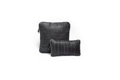 Pillow Set in Woven Snakeskin by Kifu Paris