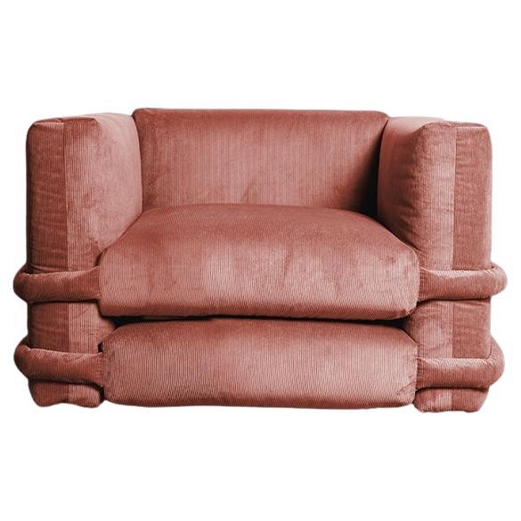 PILLOW SOFA BY Muller Van Severen, Corduroy, Coral, Individual Module