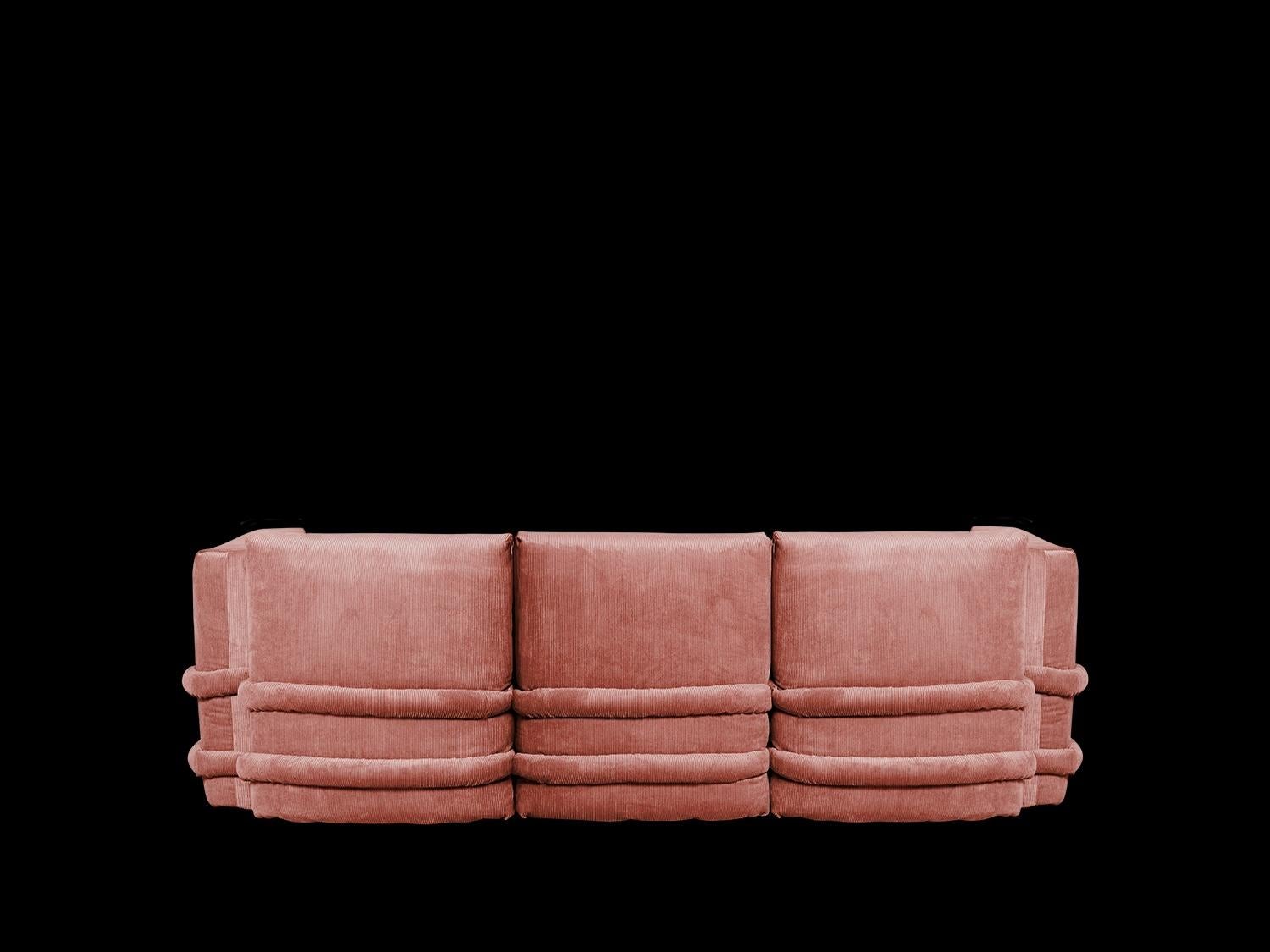 PILLOW SOFA BY Muller Van Severen, Koralle, Dreisitzer-Set (Spanisch) im Angebot