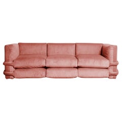 PILLOW SOFA BY Muller Van Severen, Corduroy, Coral, Three-Seaters
