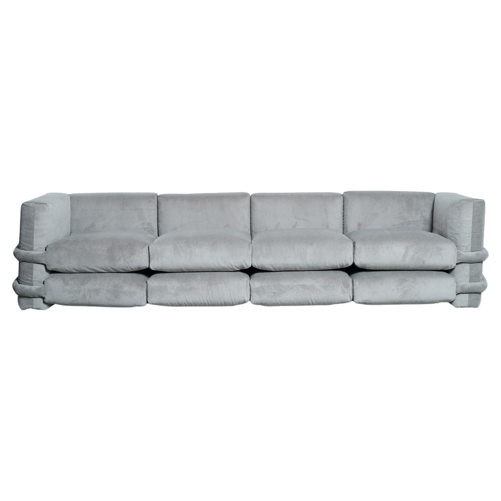 PILLOW SOFA BY Muller Van Severen, Corduroy, Grey, Four-Seaters