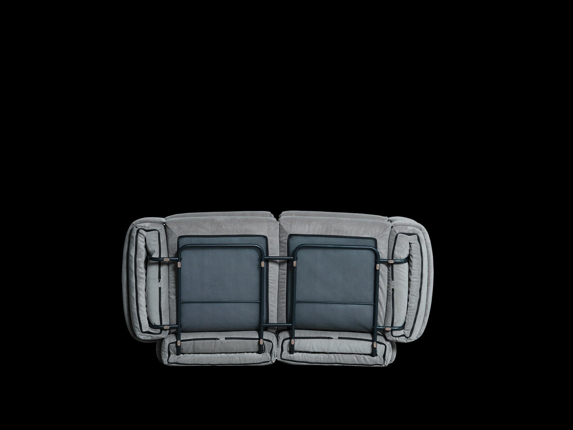 PILLOW SOFA BY Muller Van Severen, Kord, Grau, Zweisitzer, Kord im Zustand „Neu“ im Angebot in Barcelona, ES