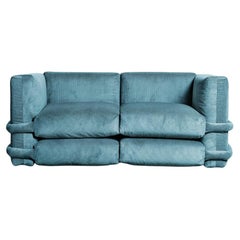 SOFÁ PILLOW DE Muller Van Severen, Pana, Azul cielo, Dos plazas