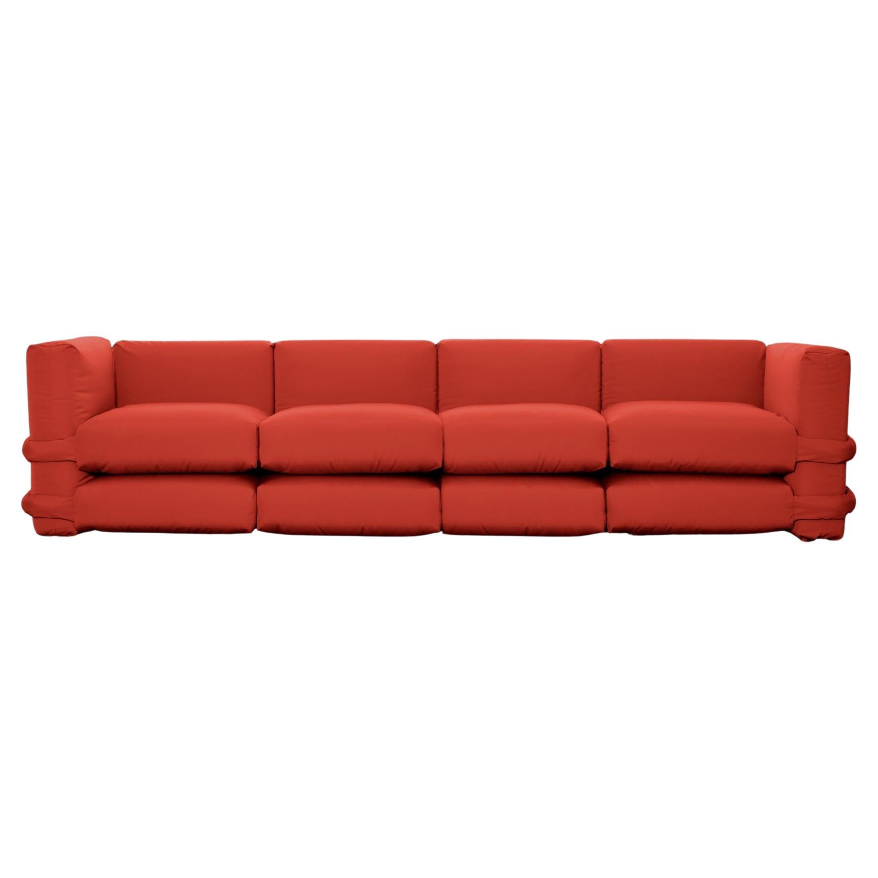 SOFA Pillow de Muller Van Severen, coton, rouge, quatre places