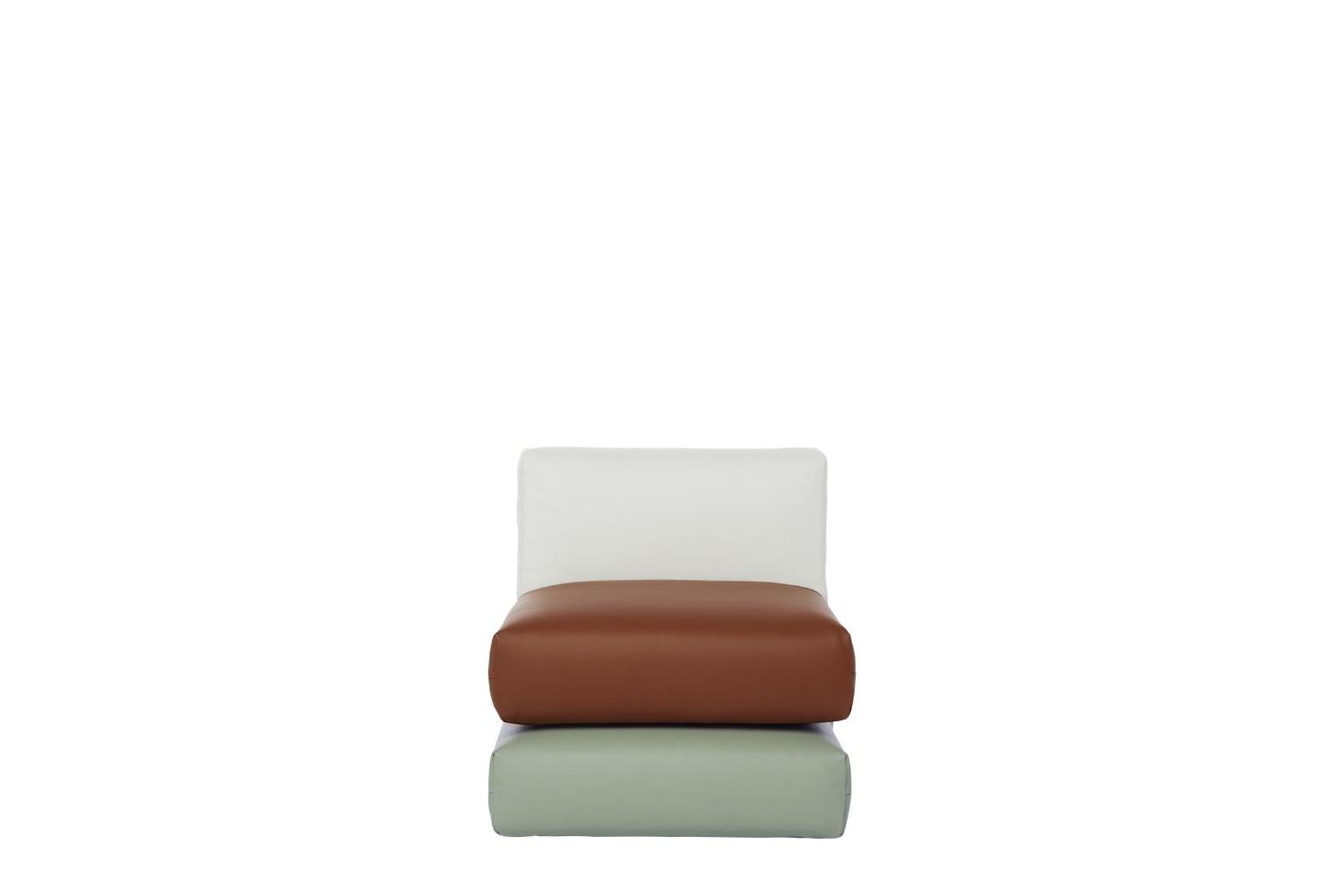 The Pillow Sofa is designed by Muller Van Severen and presented by BD. This sofa has been improved into a new playful and modular system. The independent pillows are crisp and richly hued, perfect for puzzling together to create a fusion of