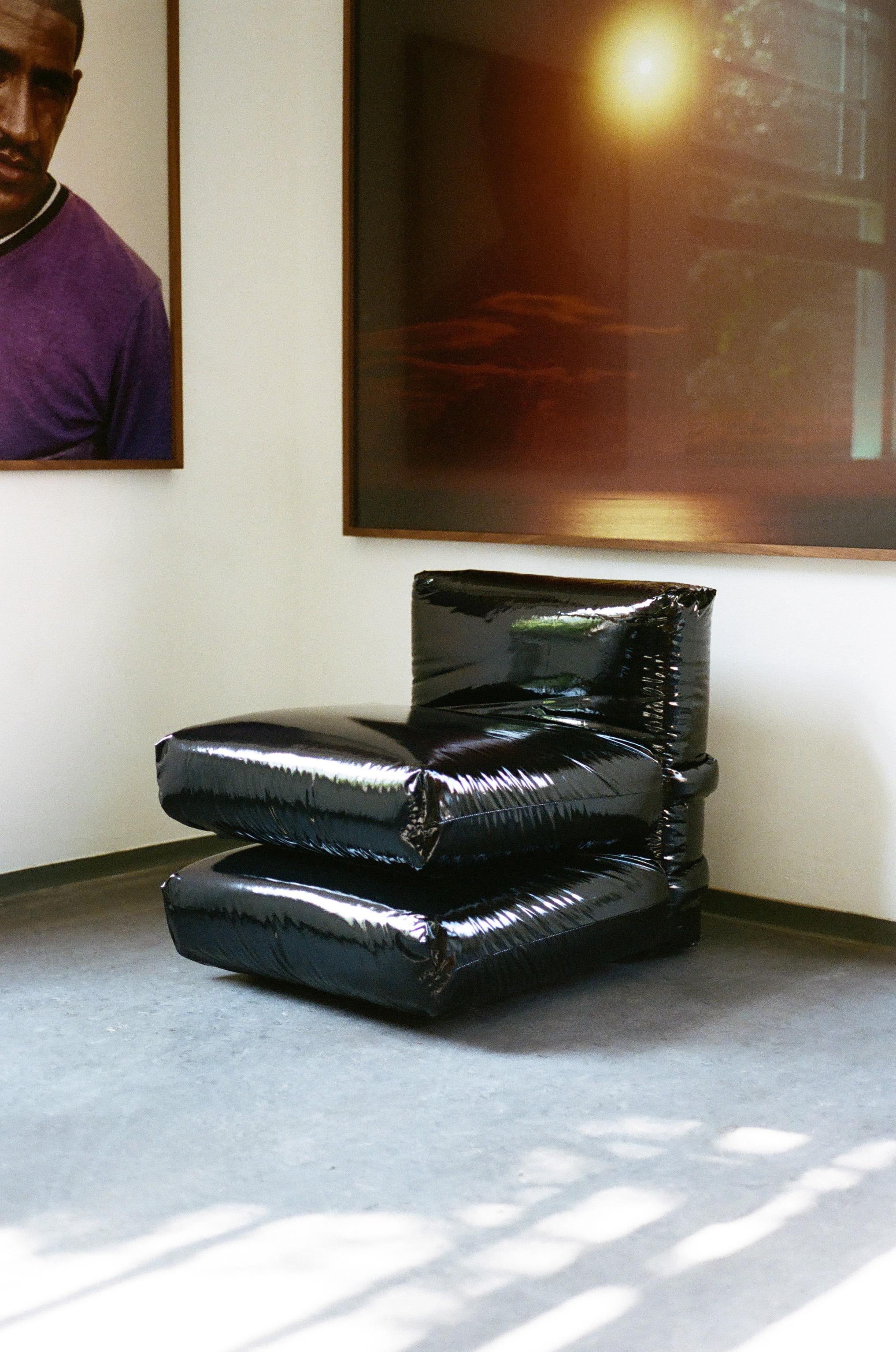Espagnol Pillow Sofa x KASSL, Muller Van Severen, coton laqué, Module d'angle en vente