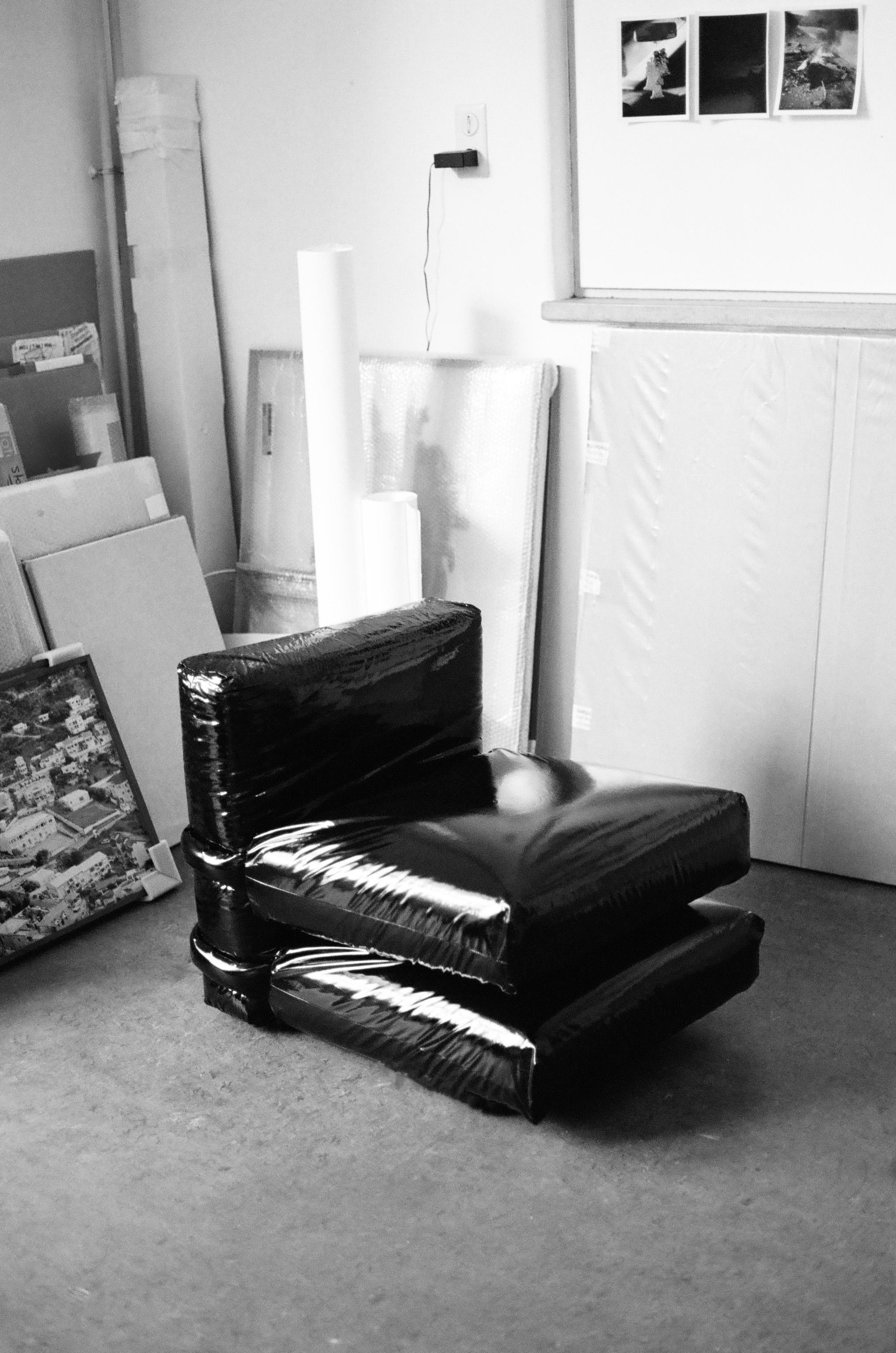 Pillow Sofa x KASSL, Muller Van Severen, coton laqué, Module d'angle en vente 1