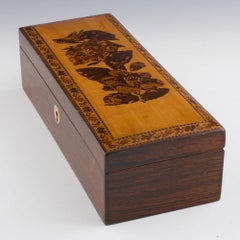 Pillow Topped Tunbridge Ware Glove Box c1880