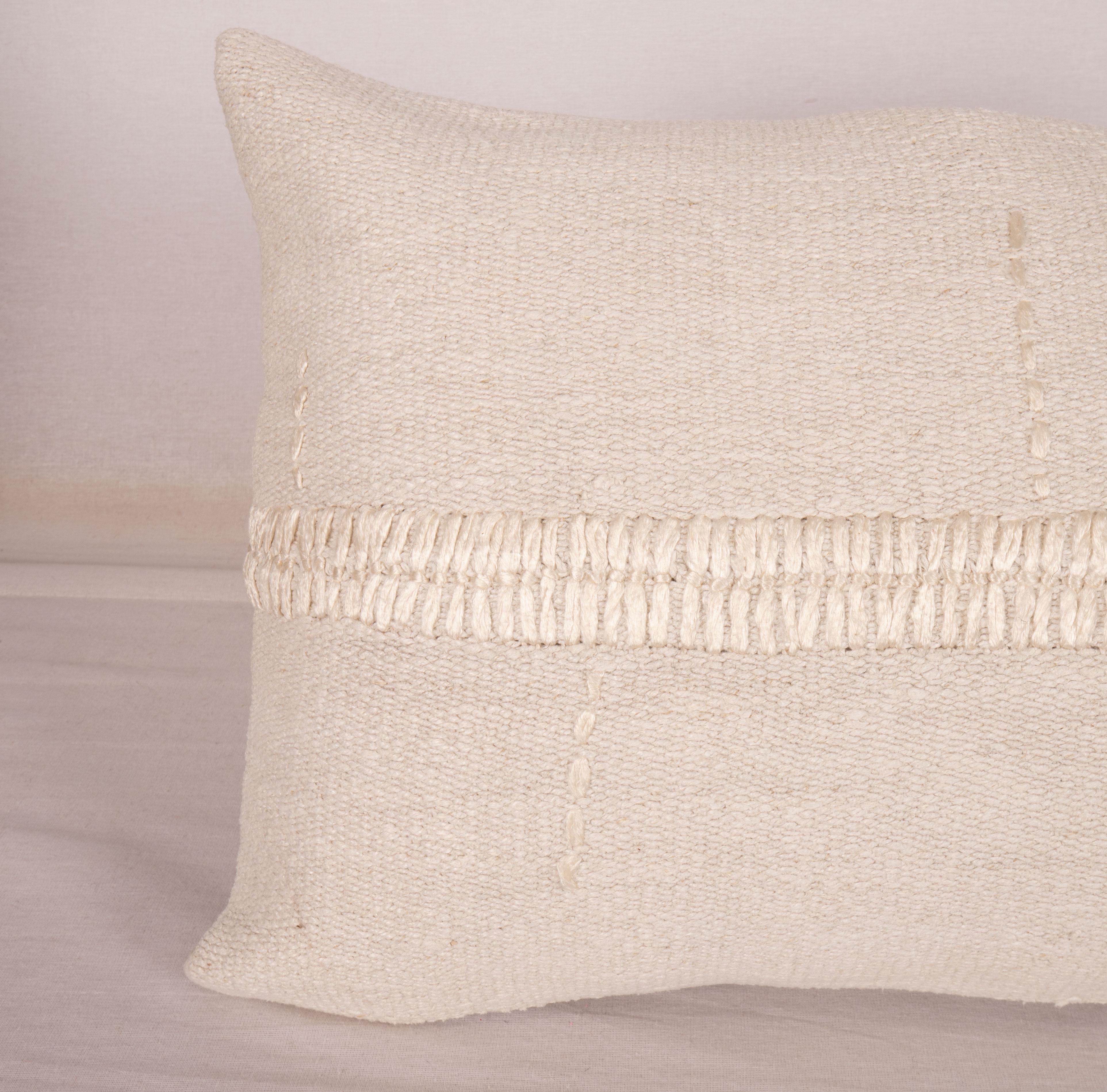 Kilim Pillowcase Made from a 1960s Hemp Rug For Sale