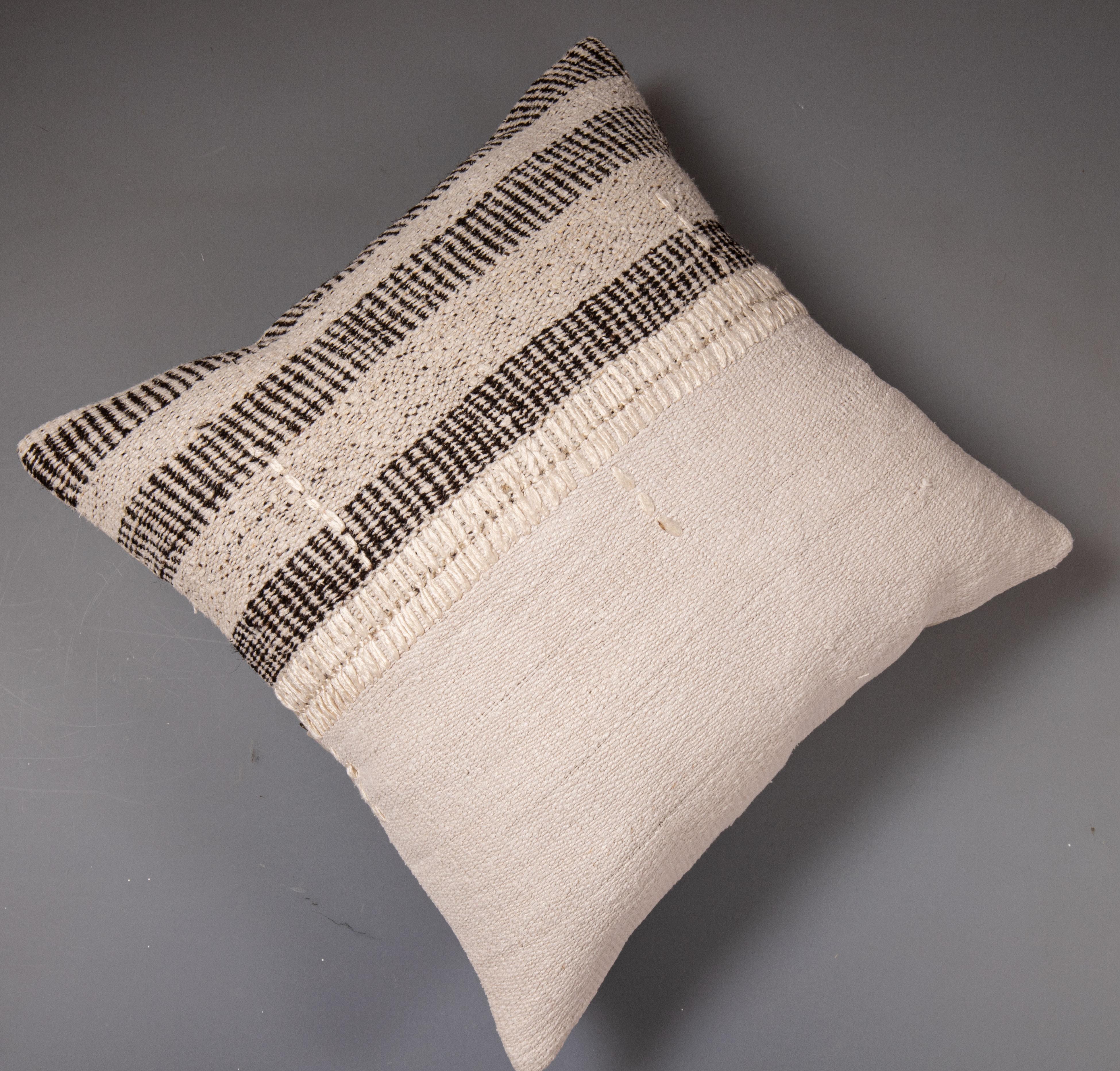 20th Century Pillowcase Made from a 1960s Hemp Rug For Sale