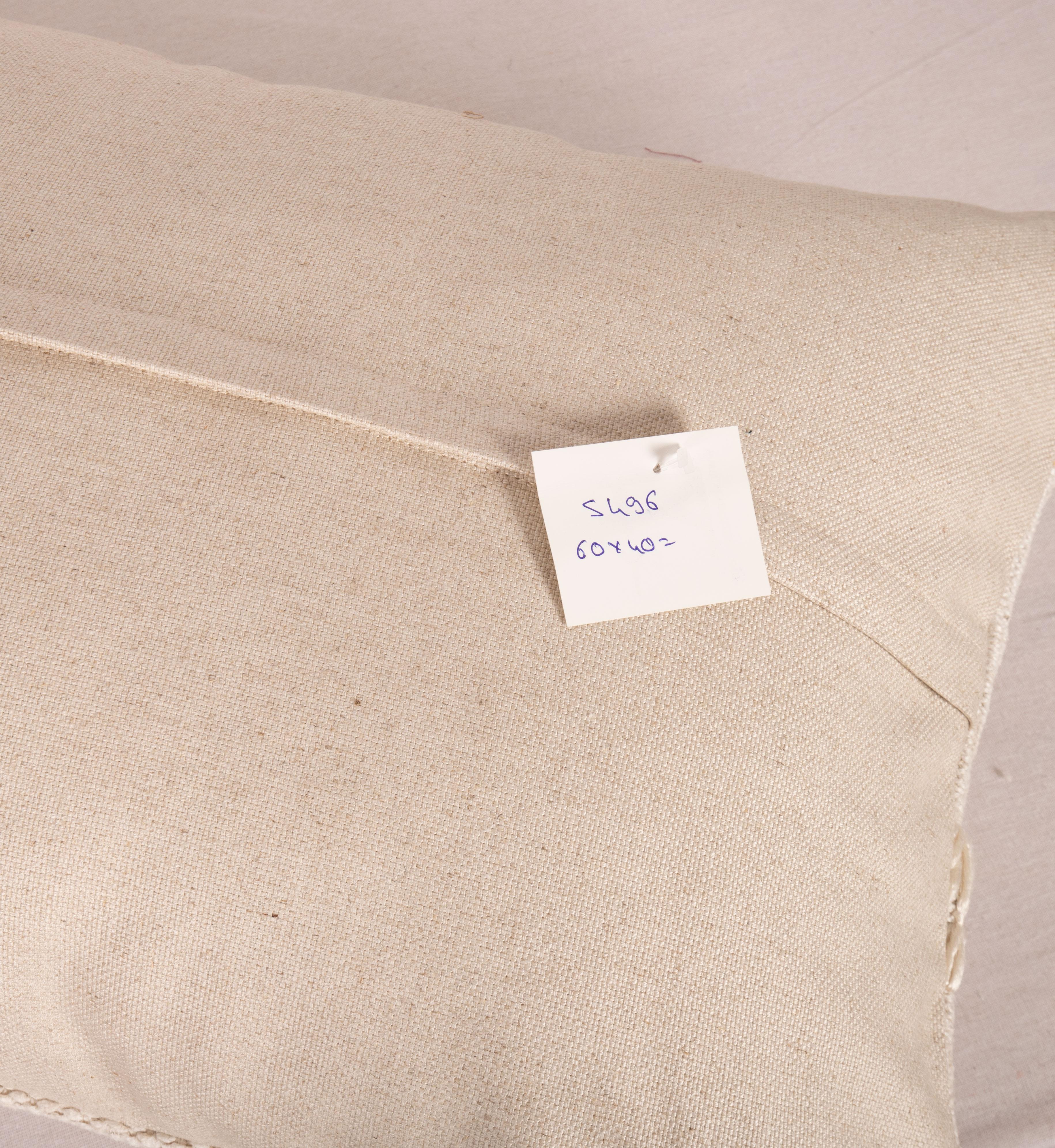 Silk Pillowcase Made from a 1960s Hemp Rug For Sale