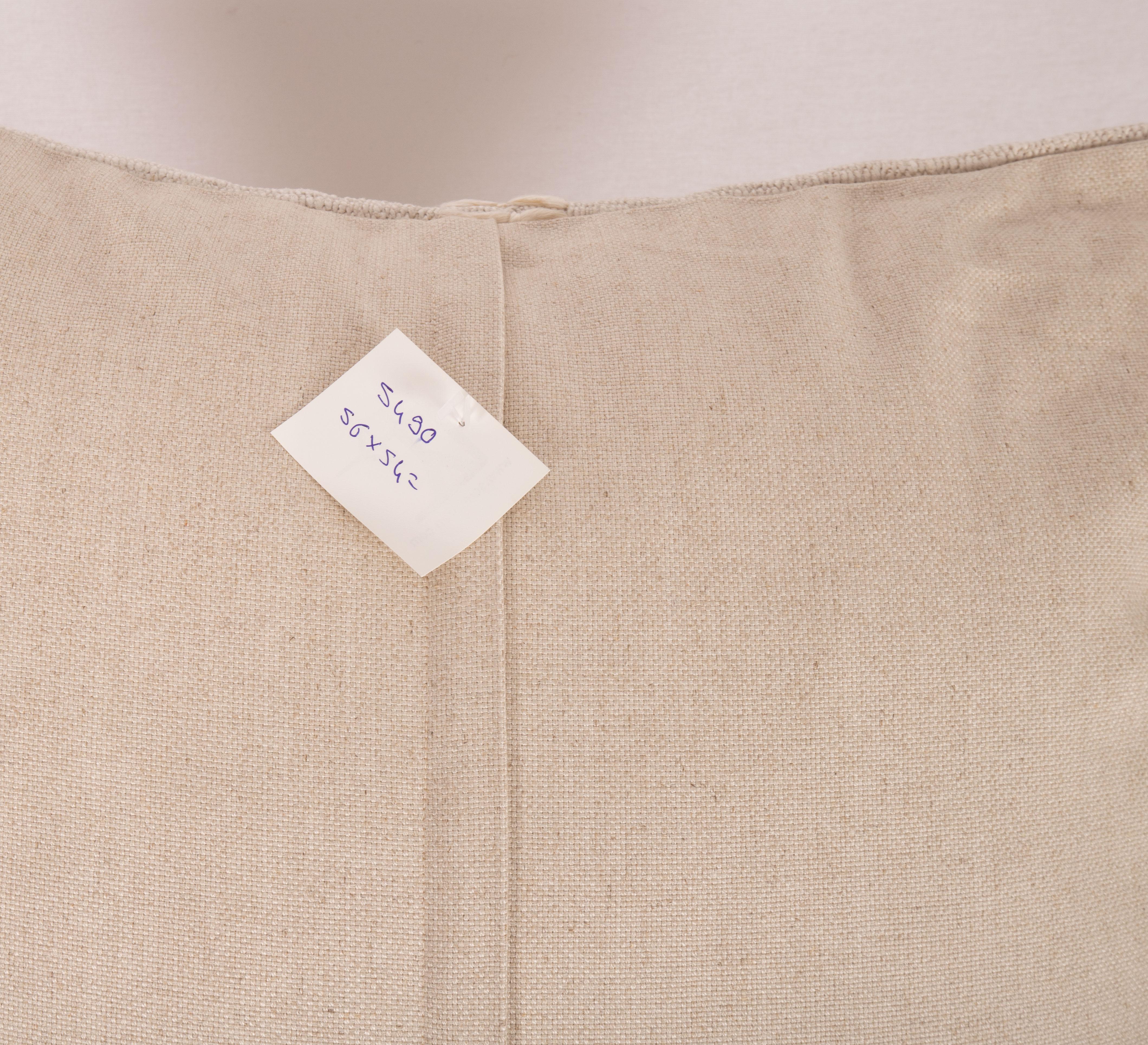 Silk Pillowcase Made from a 1960s Hemp Rug For Sale