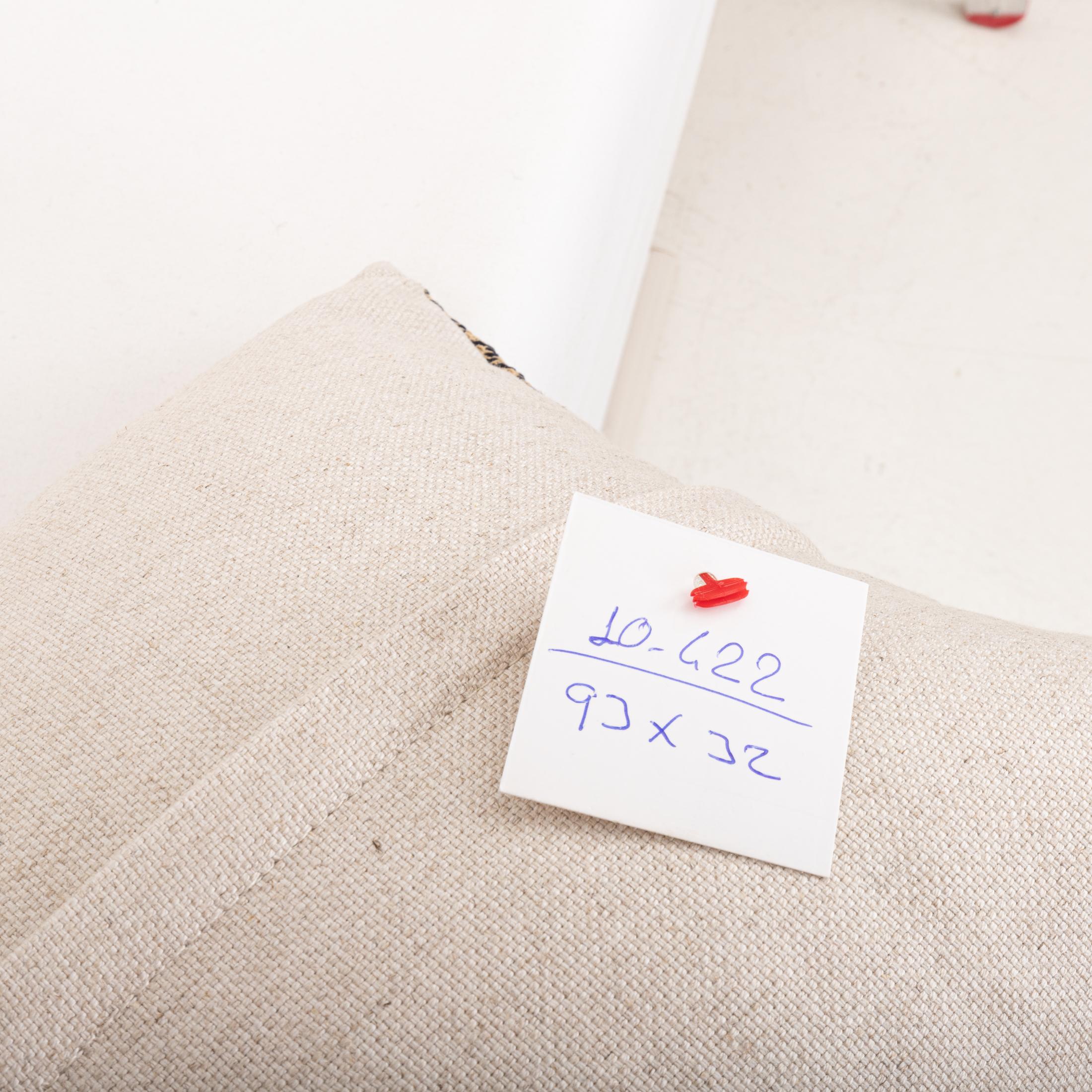 Funda de almohada hecha a partir de una colcha de lino americana del siglo XIX en venta 3