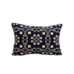 Pillowcase Made from a 19th C. American Linen Coverlet